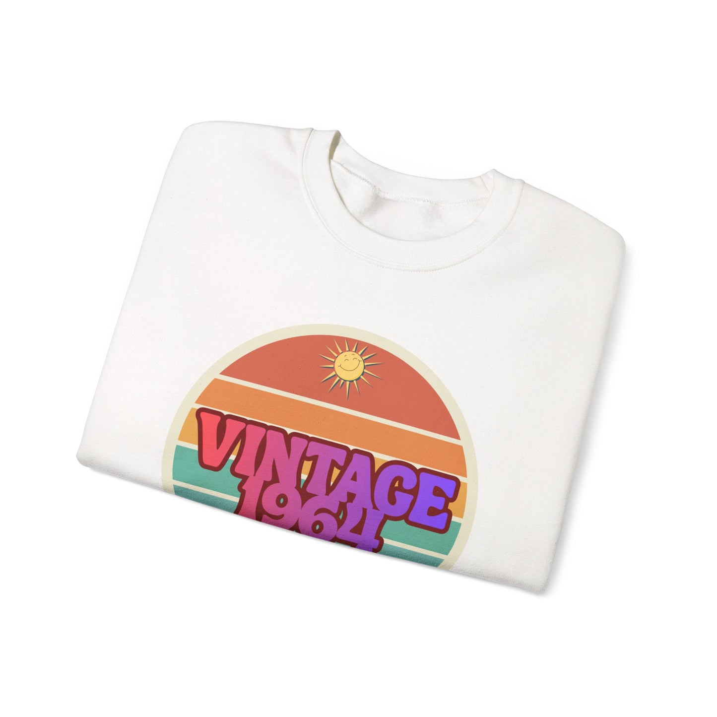 Vintage 1964 Crewneck Sweatshirt — Retro Sunset Graphic Pullover