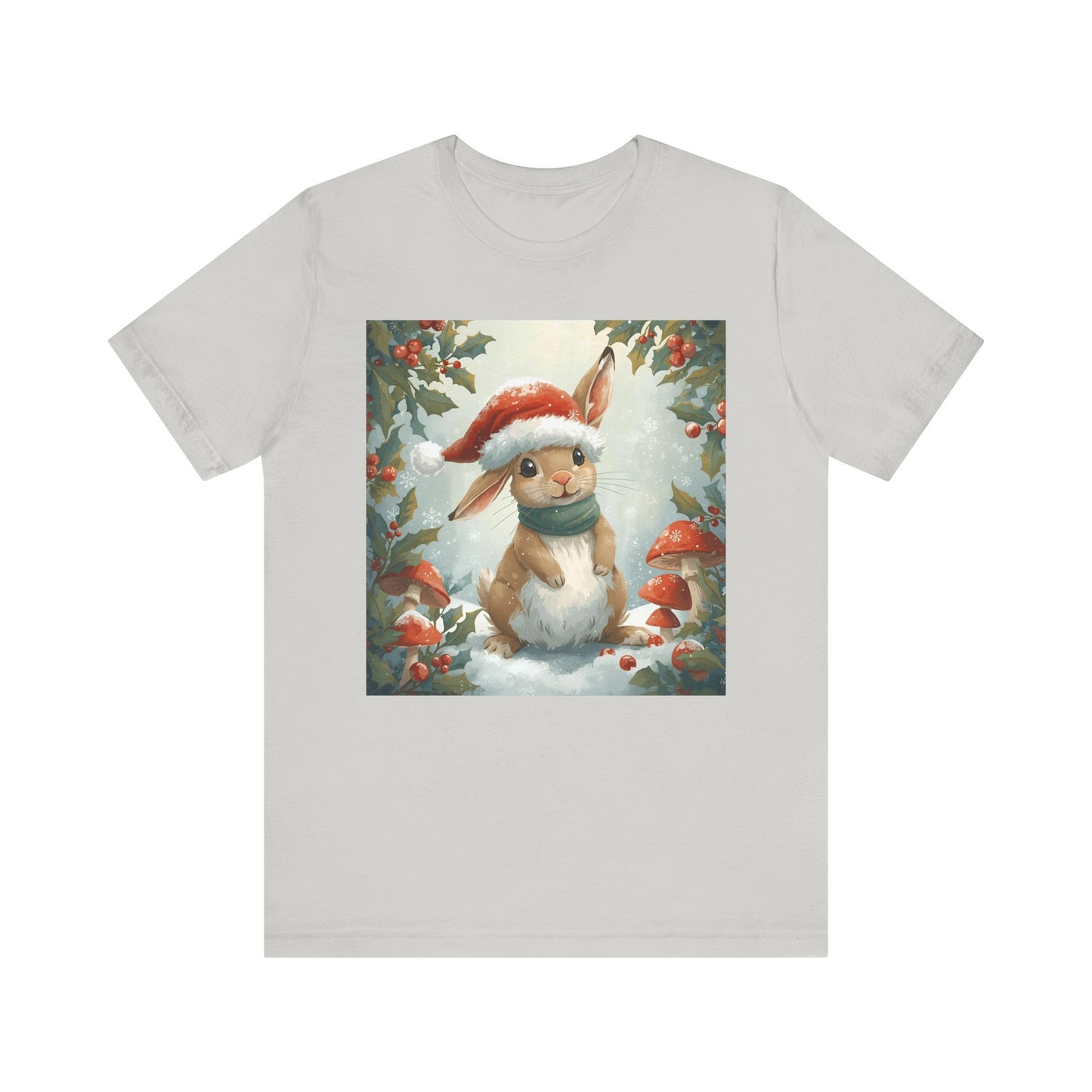 Festive Bunny T-Shirt | Holiday Wear, Cute Animal Tee, Unisex Gift, Christmas Apparel, Winter Fashion