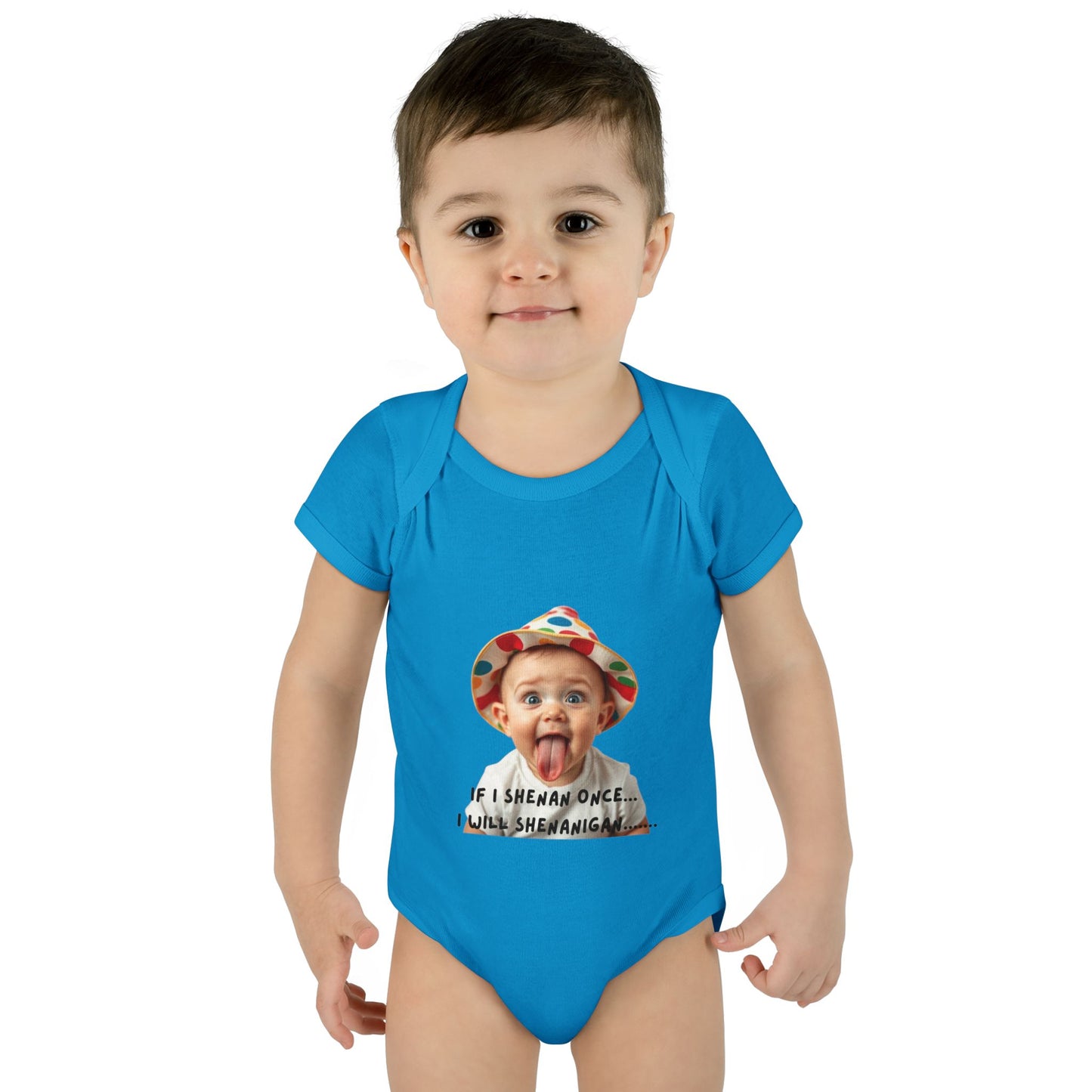Humorous Infant Bodysuit - "If I Shenan Once, I Will Shenanigan!" Baby Outfit, Newborn Gift, Funny Baby Clothes, Cute Shower [...]