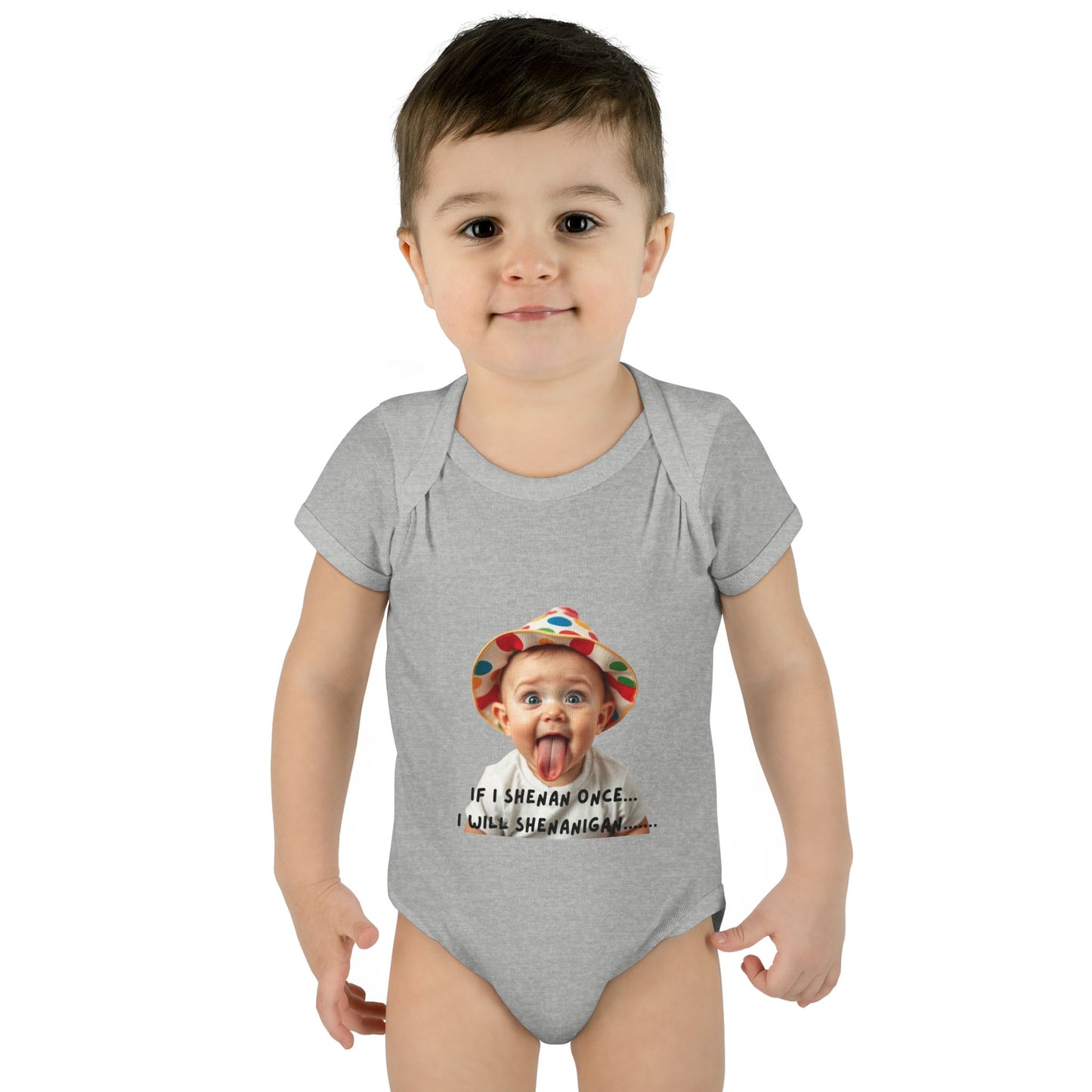 Humorous Infant Bodysuit - "If I Shenan Once, I Will Shenanigan!" Baby Outfit, Newborn Gift, Funny Baby Clothes, Cute Shower [...]