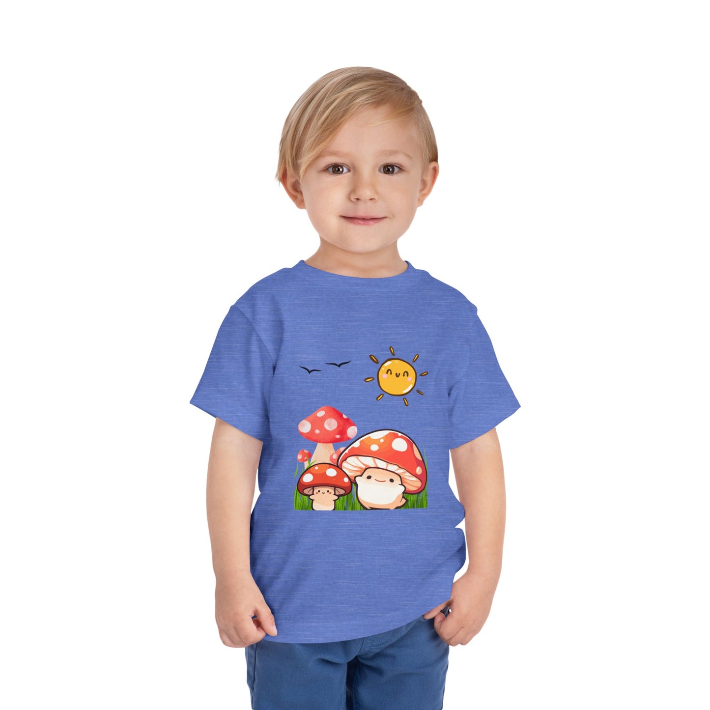 Cute Mushroom Toddler Tee | Short Sleeve Kids Shirt | Nature Lover Gift | Summer Outfit | Playful Toddler Clothing