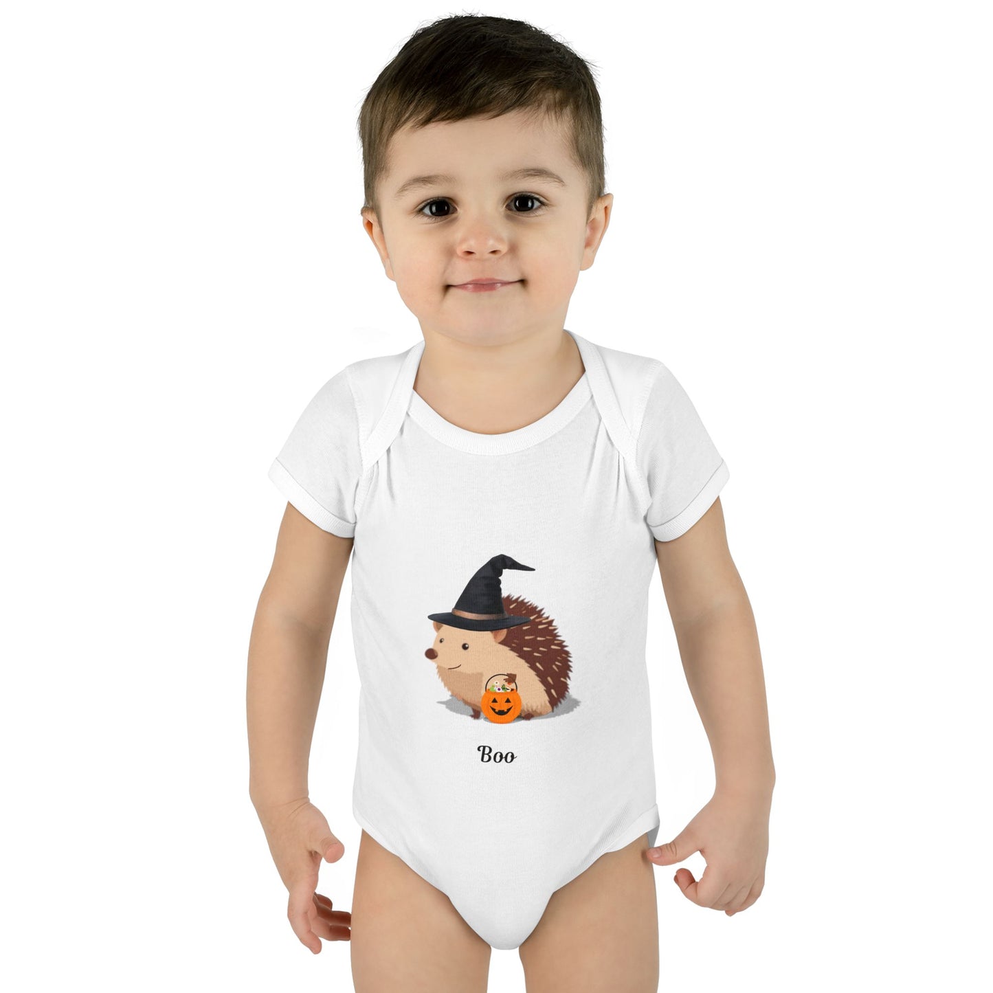 Cute Halloween Hedgehog Infant Bodysuit - Boo, Baby Onesie, Fall Fashion, Halloween Outfit, Baby Shower Gift, Costume