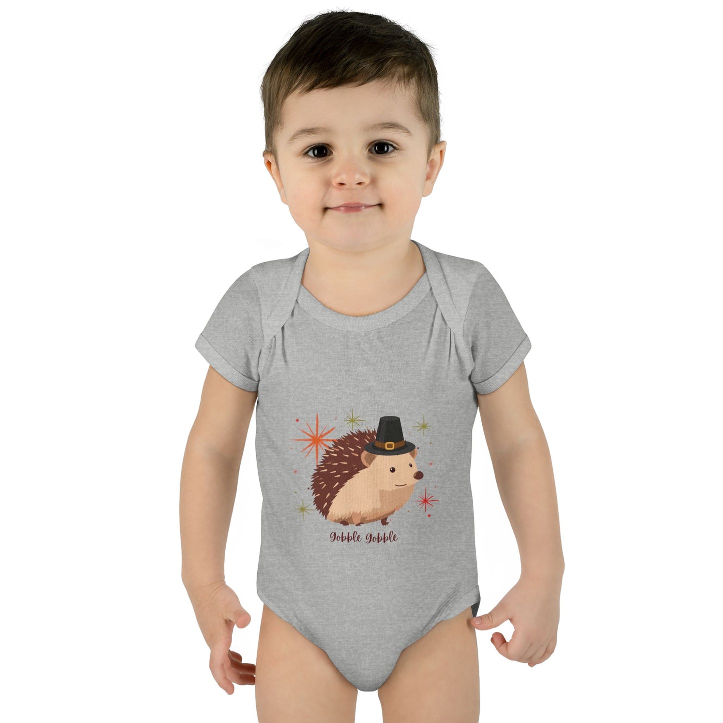 Cute Hedgehog Baby Bodysuit, Thanksgiving Infant Outfit, Baby Shower Gift, Holiday Apparel, Cute Animal Clothing, Newborn Essentials