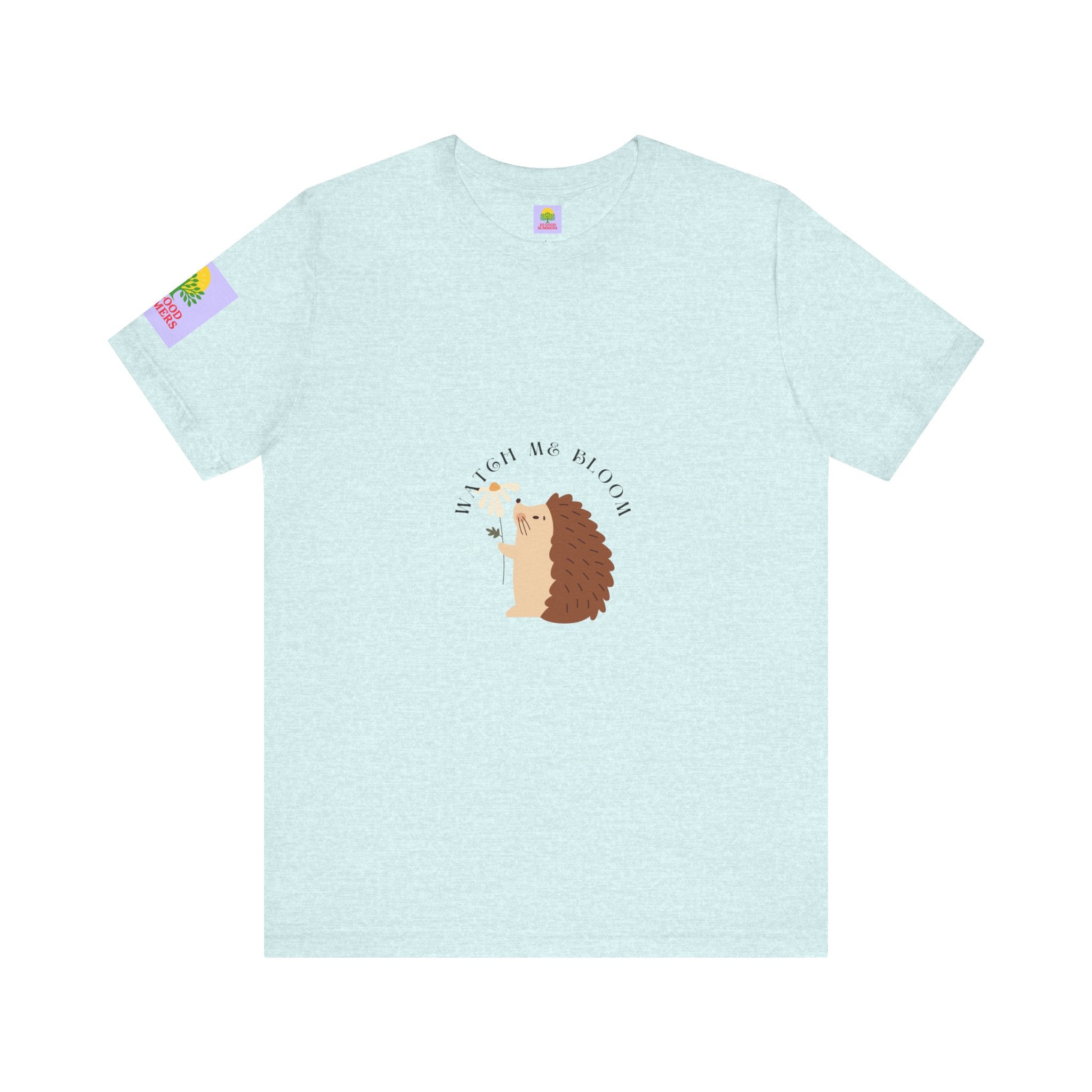 Watch Me Bloom Cute Hedgehog Graphic Tee - Fun, Quirky Design for Animal Lovers - Perfect Gift for Birthdays, Casual Wear, Nature Enthusiasts
