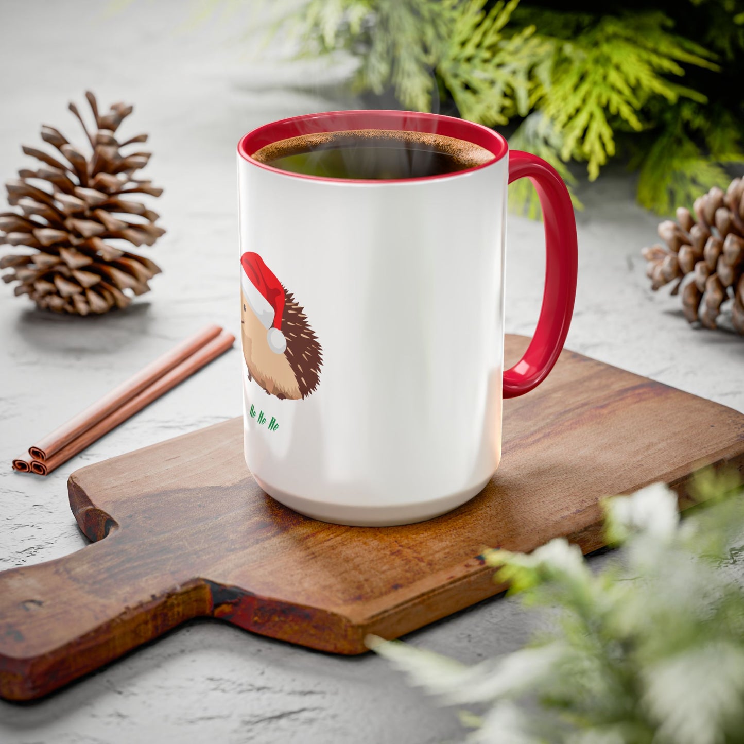 Christmas Hedgehog Mug - Cute Holiday Coffee Cup, Festive Drinkware, Gifts for Animal Lovers, Winter Decor, Unique Tea Mug