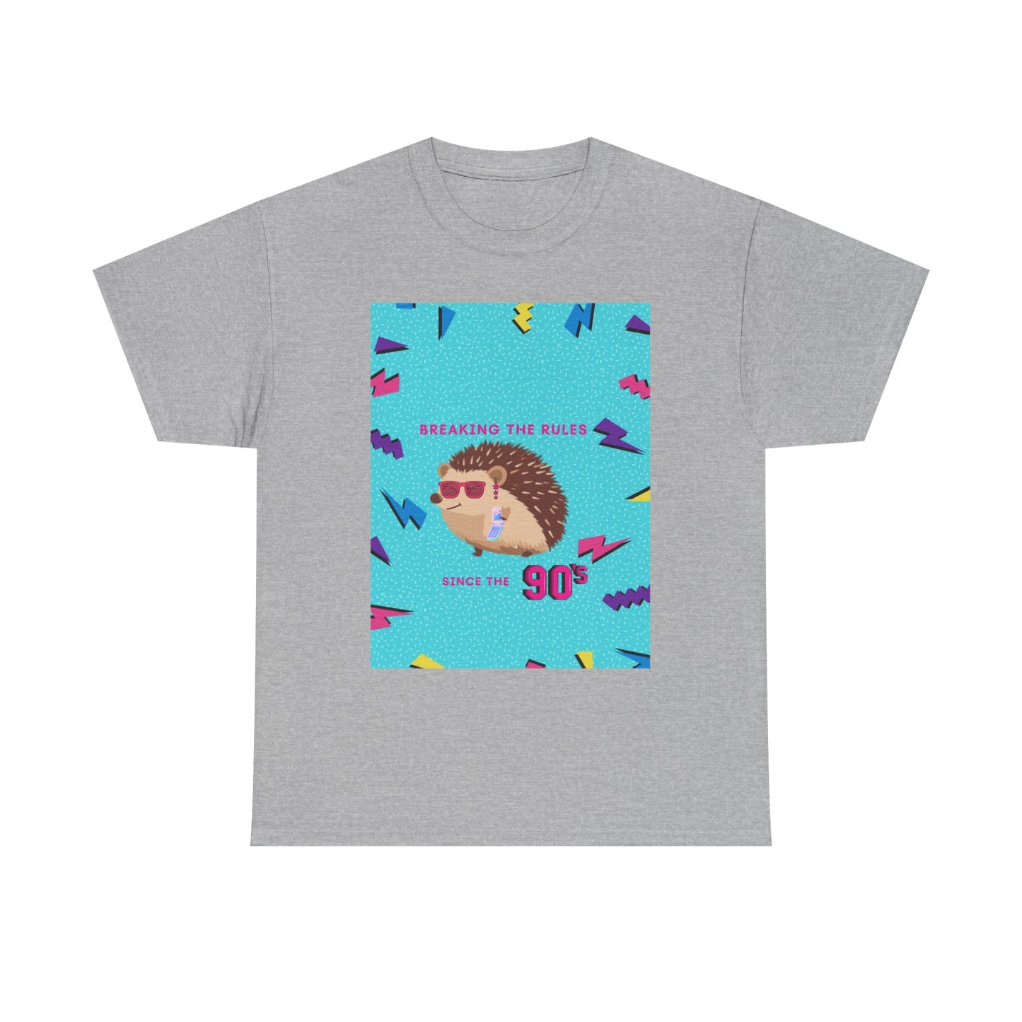 90s Vintage-Inspired Hedgehog Tee | Retro Cotton Shirt, Unisex Casual Wear, Perfect for Nostalgia Lovers, Gift for Birthdays, Summer Outings