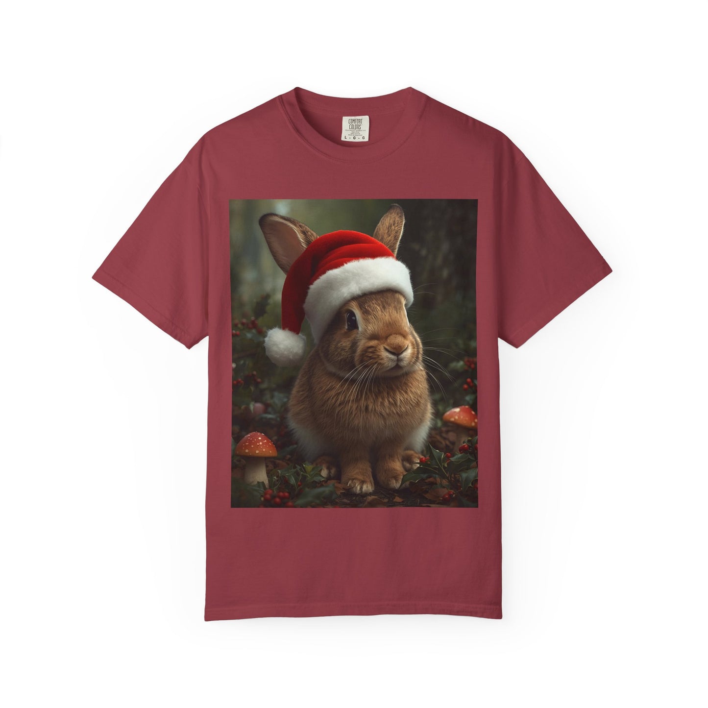 Festive Bunny T-Shirt, Funny Christmas Tee, Cute Holiday Shirt, Animal Lover Gift, Winter Apparel