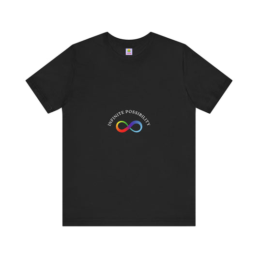 Colorful Infinity Symbol Unisex Tee, LGBTQ+ Pride T-shirt, Casual Everyday Wear, Gift for Friends, Creative Wardrobe Essential