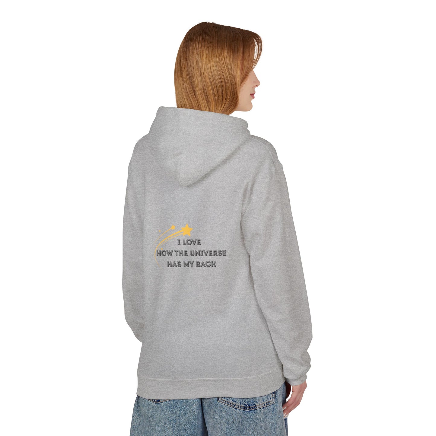 The Universe has my back Cosmic Vibe Hoodie - Unisex Midweight Softstyle Fleece, Perfect for Stargazers, Space Lovers, Unique Gift, Inspirational Apparel, [...]