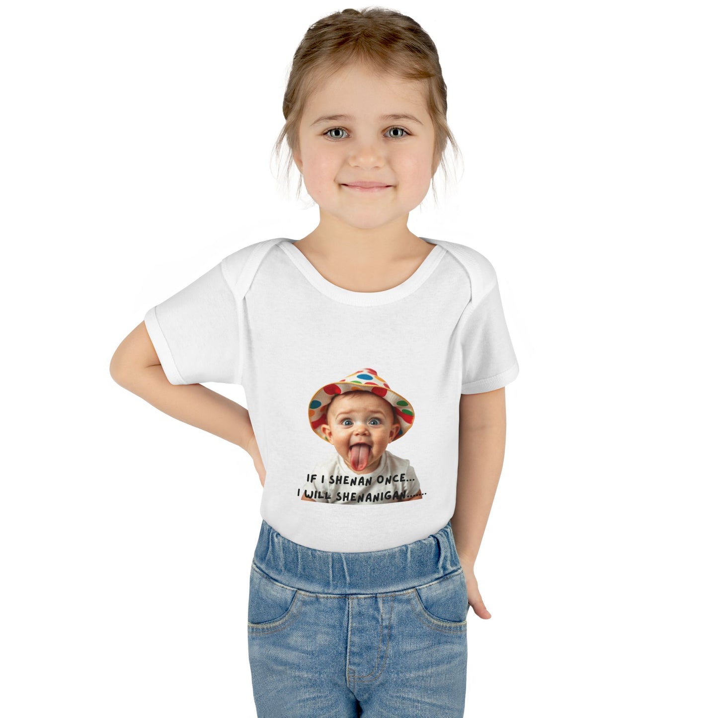Humorous Infant Bodysuit - "If I Shenan Once, I Will Shenanigan!" Baby Outfit, Newborn Gift, Funny Baby Clothes, Cute Shower [...]