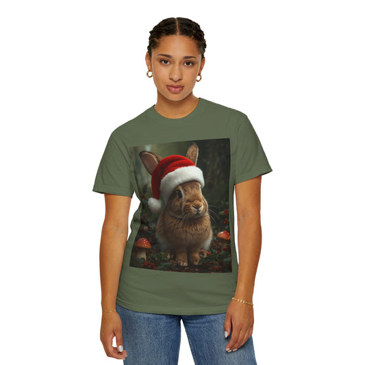 Festive Bunny T-Shirt, Funny Christmas Tee, Cute Holiday Shirt, Animal Lover Gift, Winter Apparel