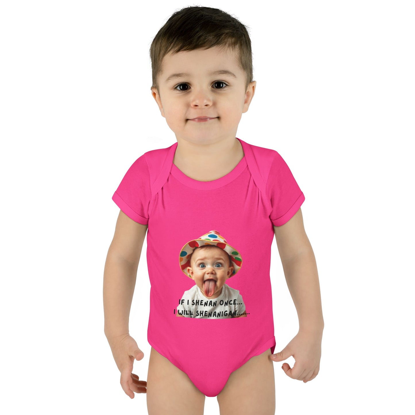 Humorous Infant Bodysuit - "If I Shenan Once, I Will Shenanigan!" Baby Outfit, Newborn Gift, Funny Baby Clothes, Cute Shower [...]