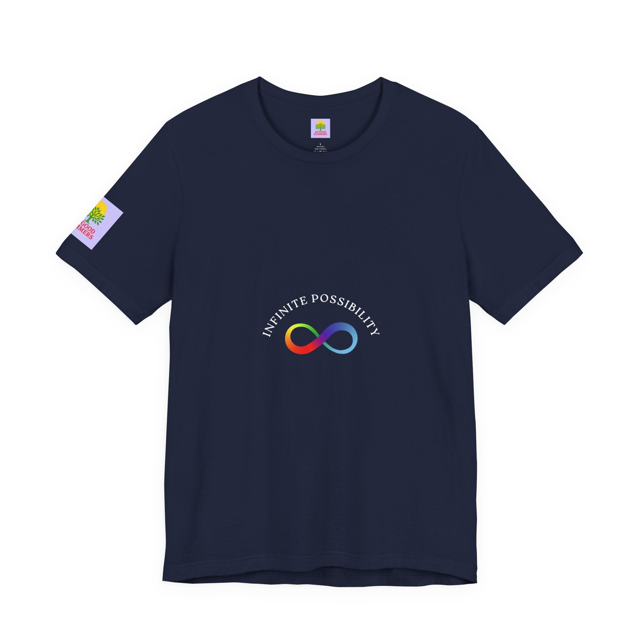 Colorful Infinity Symbol Unisex Tee, LGBTQ+ Pride T-shirt, Casual Everyday Wear, Gift for Friends, Creative Wardrobe Essential