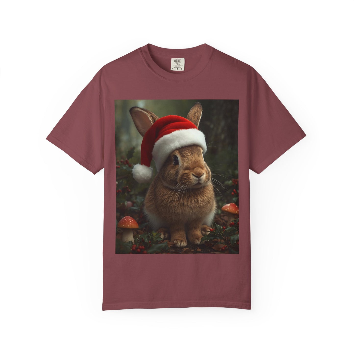 Festive Bunny T-Shirt, Funny Christmas Tee, Cute Holiday Shirt, Animal Lover Gift, Winter Apparel