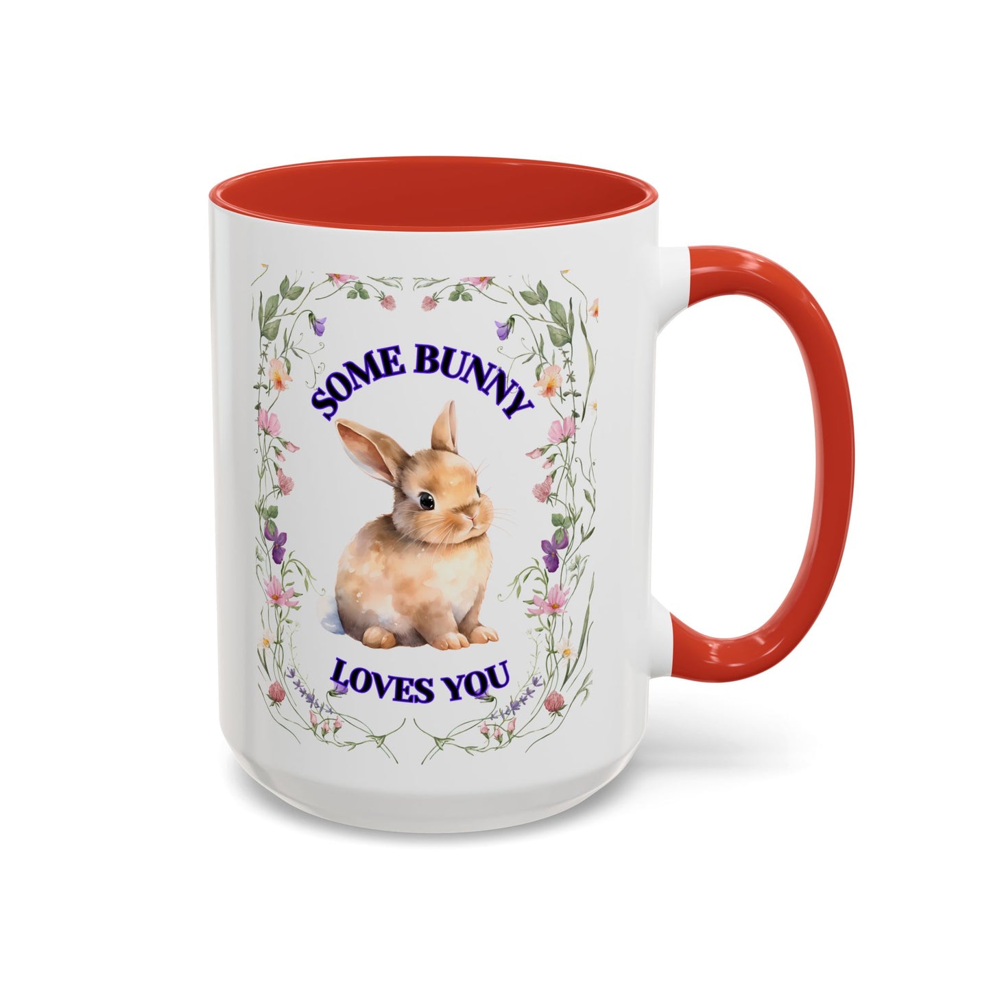Some Bunny Loves You Coffee Mug - Perfect Gift for Easter, Spring Decor, Animal Lovers, Cute Kitchenware, Floral Mug