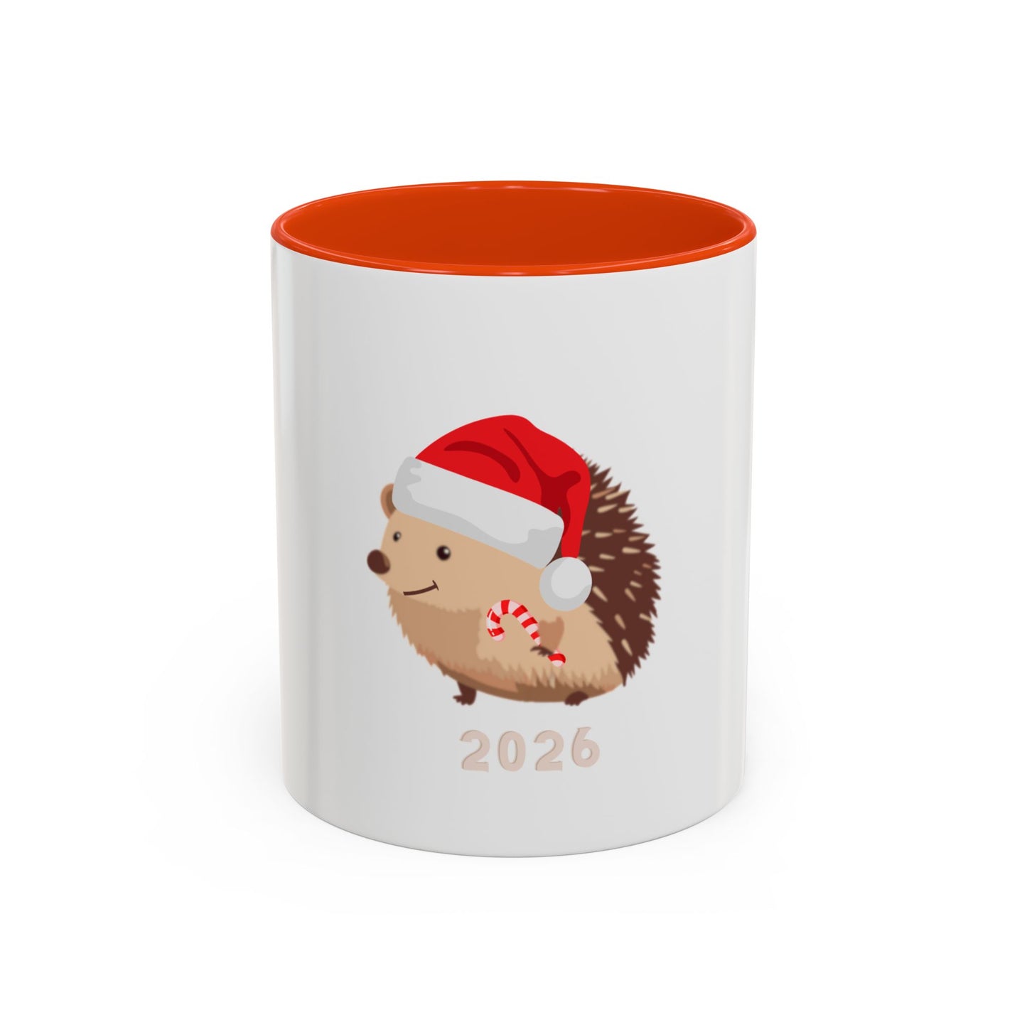 Colorful Mugs (11oz, 15oz) Christmas Mugs, Holiday Mugs, Cute Hedgehog Mugs, adorable Holiday hedgehog Mugs