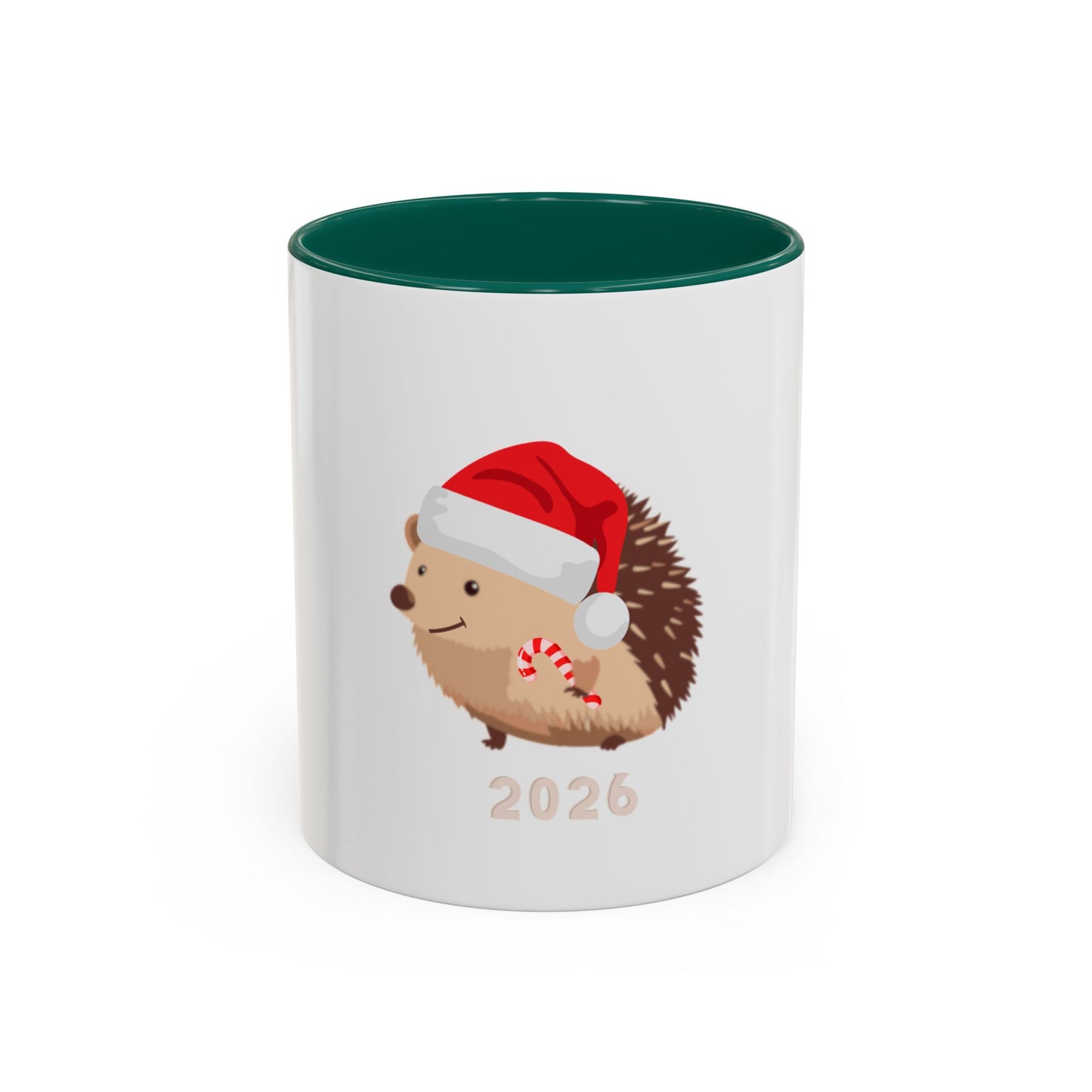 Colorful Mugs (11oz, 15oz) Christmas Mugs, Holiday Mugs, Cute Hedgehog Mugs, adorable Holiday hedgehog Mugs