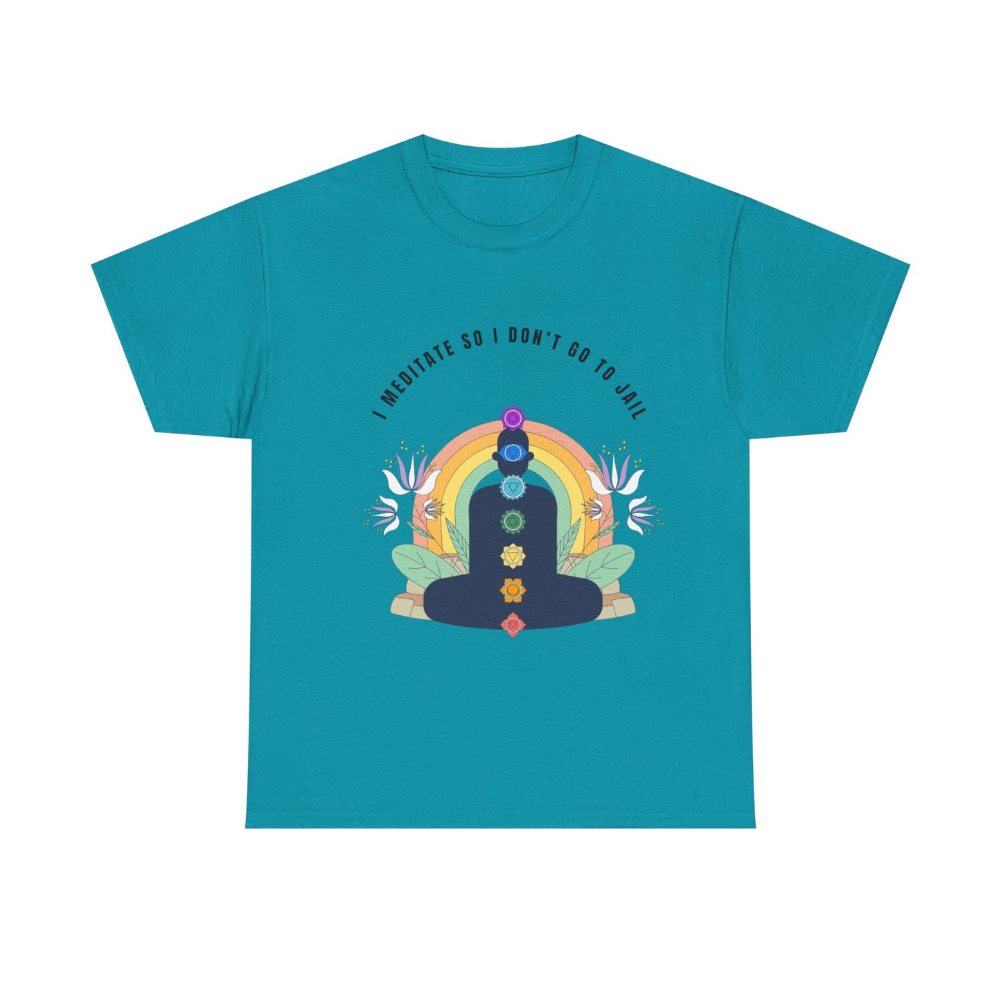 Meditation Humor Tee, Unisex Cotton T-Shirt for Yoga Lovers, Gift for Mindfulness Practitioners, Funny Meditation Shirt