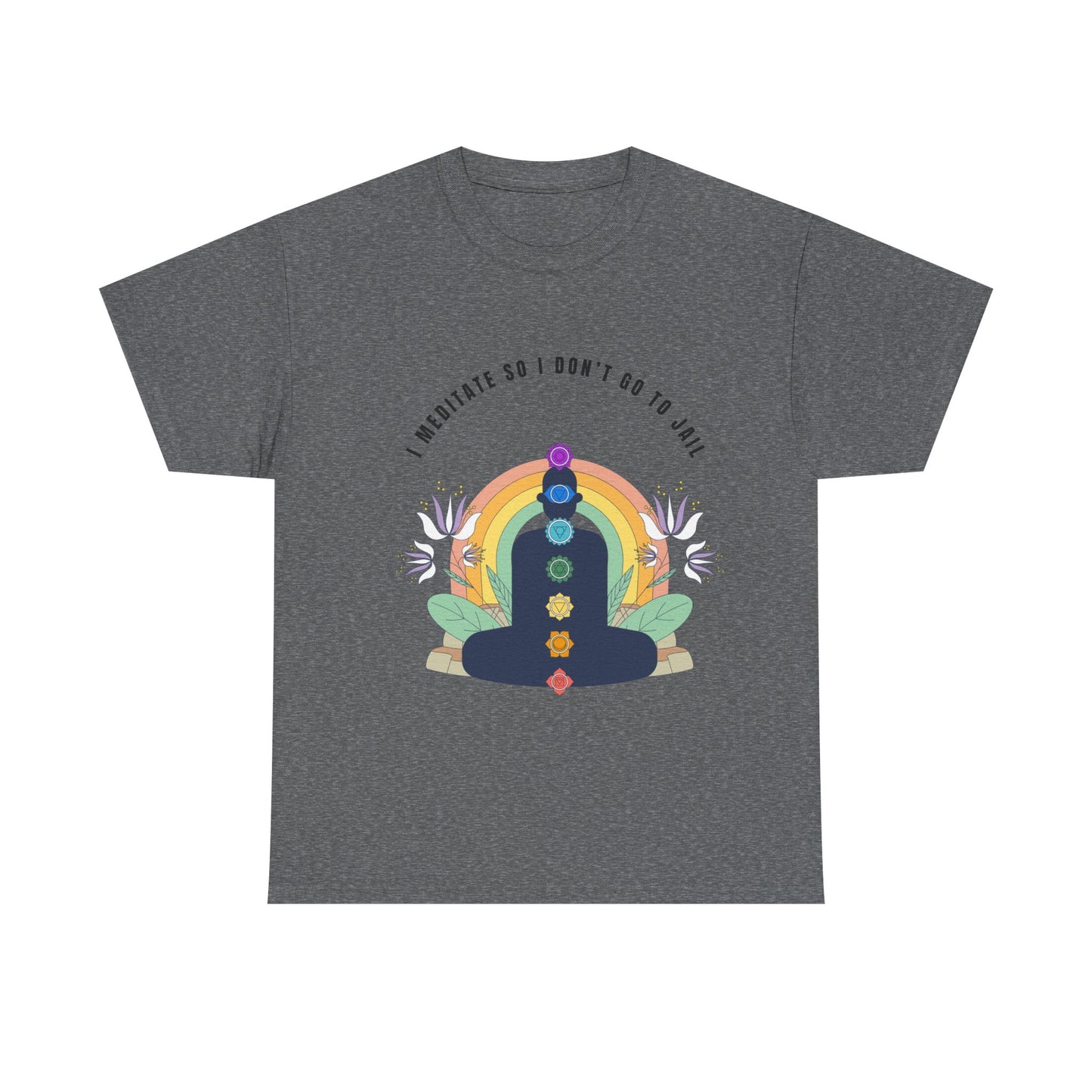Meditation Humor Tee, Unisex Cotton T-Shirt for Yoga Lovers, Gift for Mindfulness Practitioners, Funny Meditation Shirt