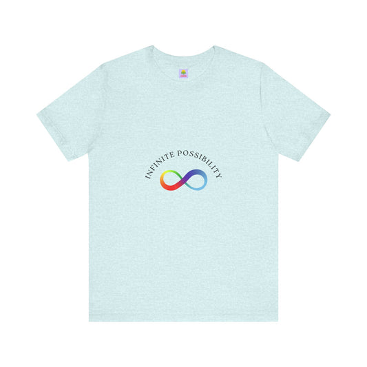 Colorful Infinite Possibility Tee, LGBTQ Pride Shirt, Inspirational Gift, Gender-Neutral Top, Positive Affirmation T-Shirt