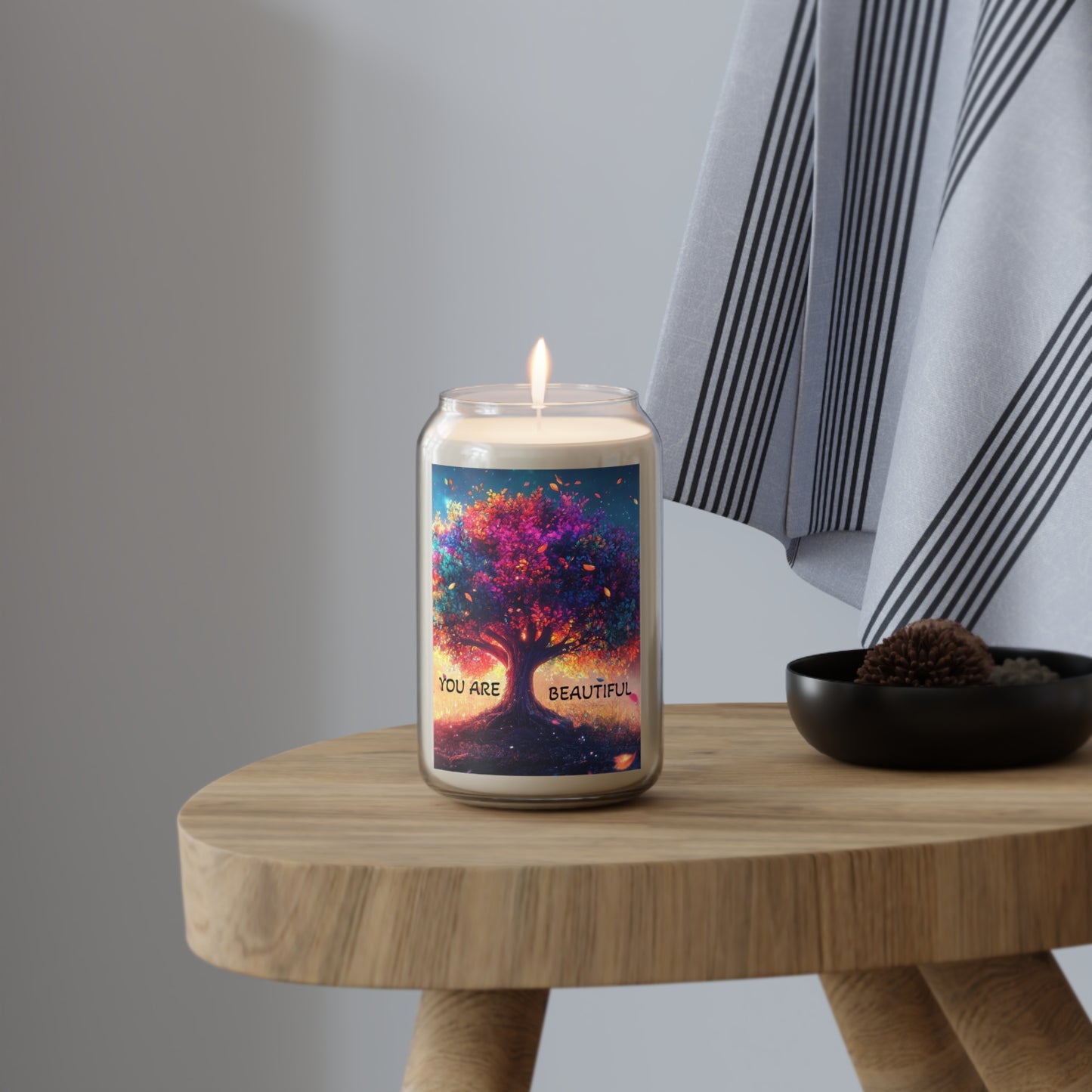 You Are Beautiful Scented Soy Candle — 13.75oz Inspirational Tree Design