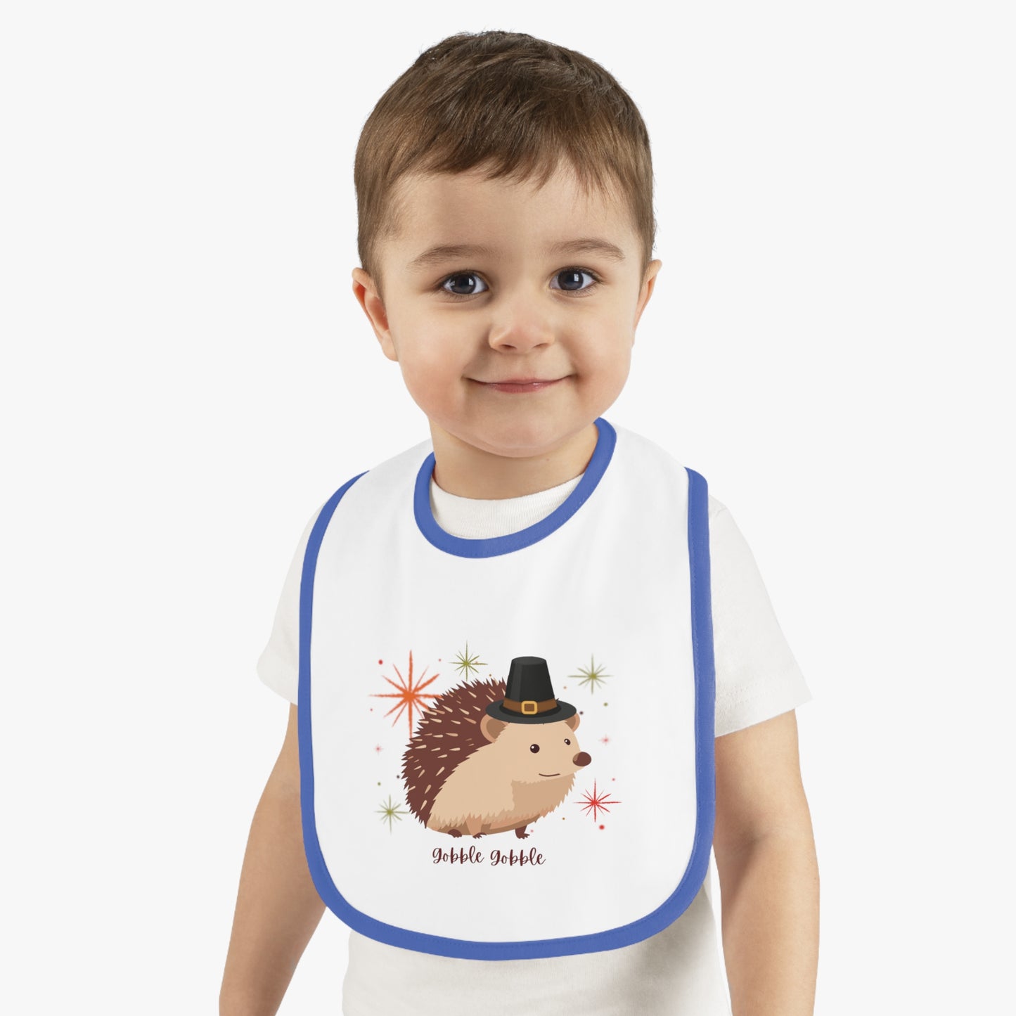 Cute Hedgehog Thanksgiving Baby Bib, Baby Shower Gift Idea, Cute Animal Bib, Toddler Bibs, Hedgehog Theme
