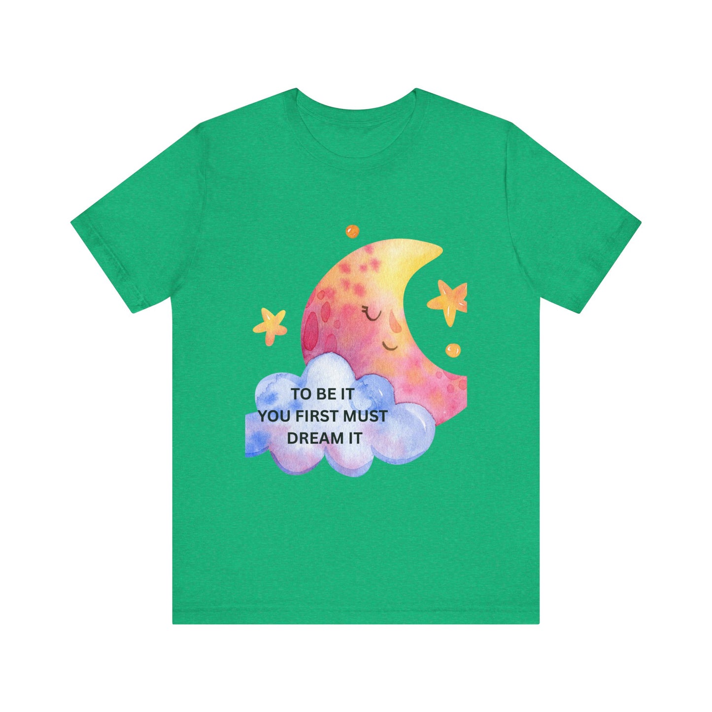Dream It Moon Phase Tee, Inspirational Graphic Tee, Motivational T-Shirt, Cute Casual Wear, Gift for Dreamers, Unisex Dreamer Shirt