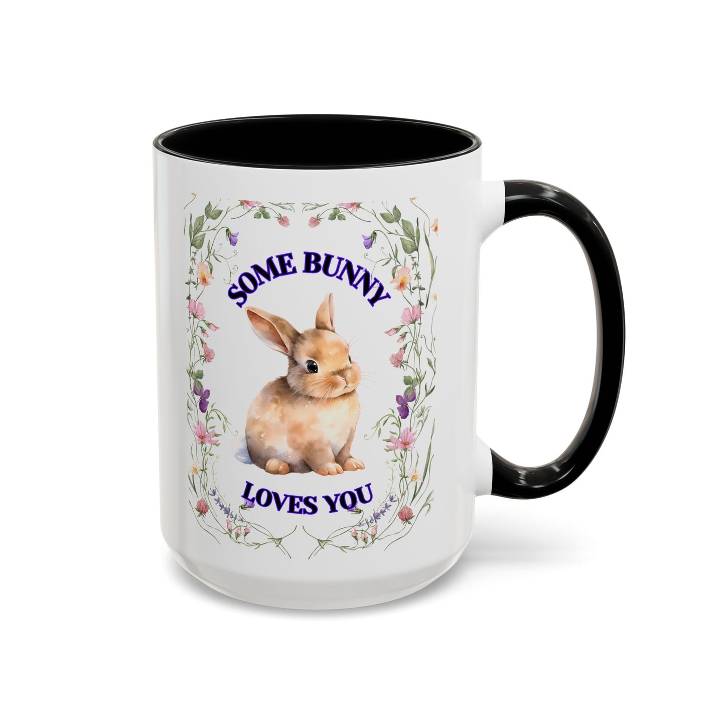 Some Bunny Loves You Coffee Mug - Perfect Gift for Easter, Spring Decor, Animal Lovers, Cute Kitchenware, Floral Mug