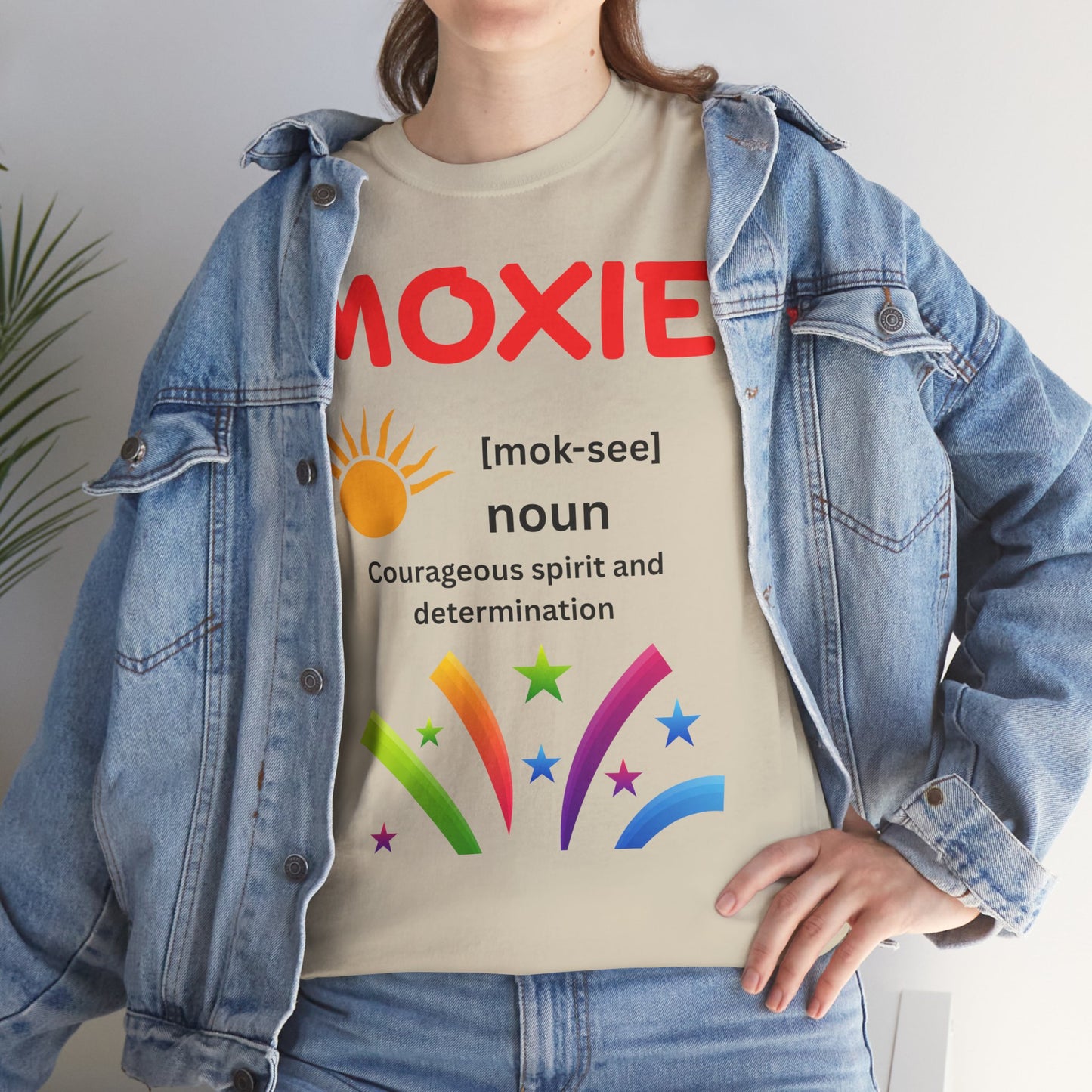 Moxie Definition Tee, Unisex Heavy Cotton T-Shirt, Inspirational Gift, Motivational Apparel, Casual Wear, Birthday & Encouragement Gift