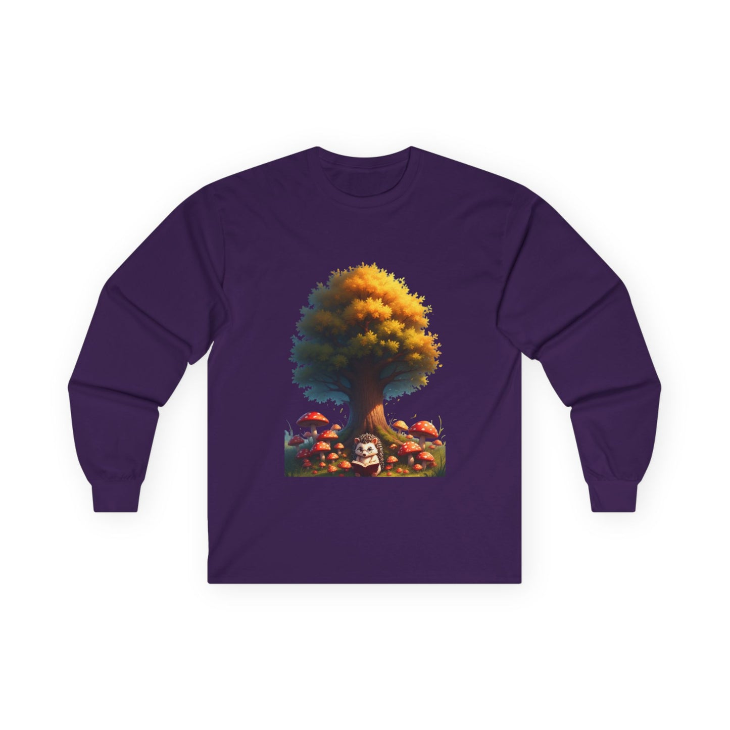 Autumn Tree Graphic Long Sleeve Tee, Cozy Fall Shirt, Unisex Casual Wear, Nature Lover Gift, Harvest Celebration Clothing