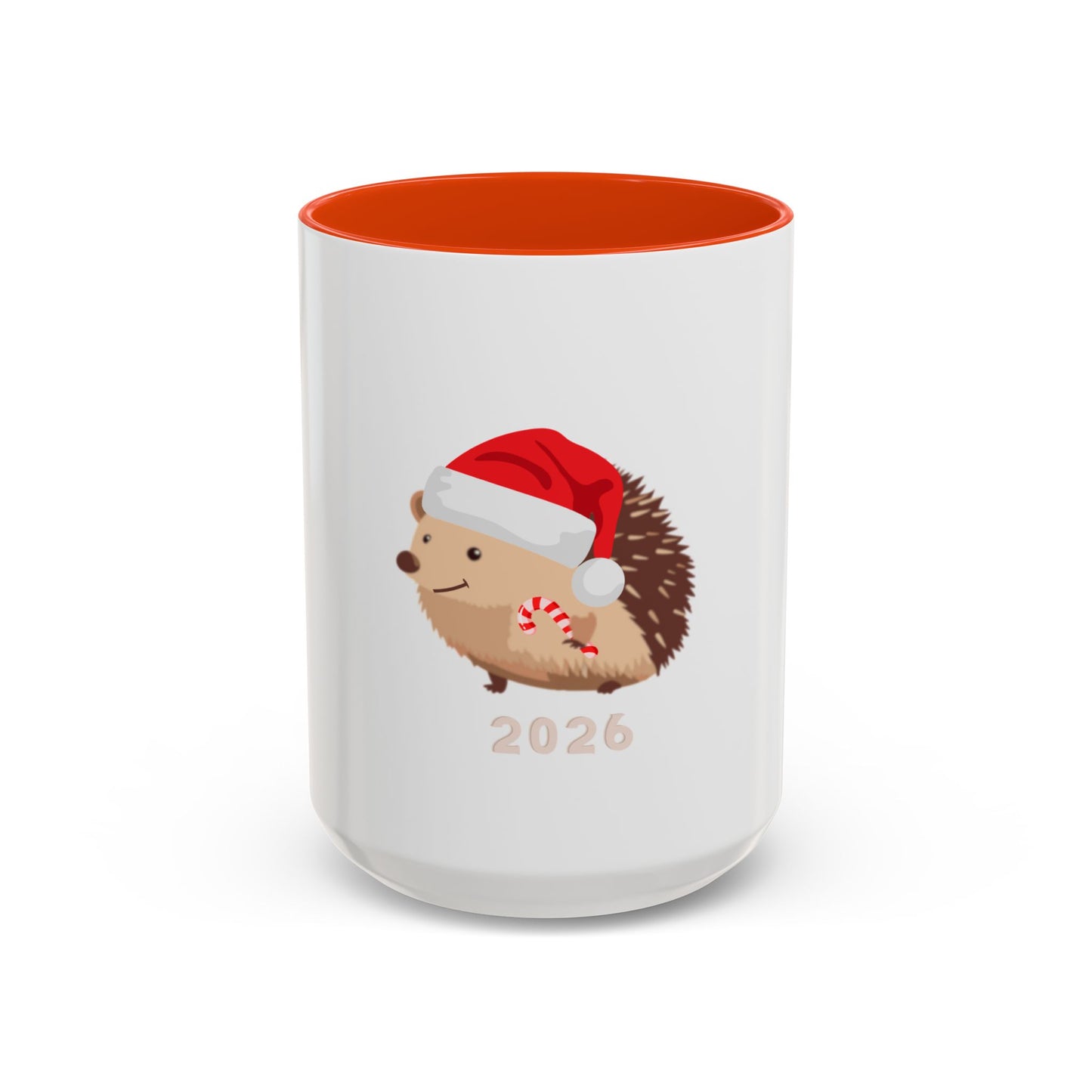 Colorful Mugs (11oz, 15oz) Christmas Mugs, Holiday Mugs, Cute Hedgehog Mugs, adorable Holiday hedgehog Mugs
