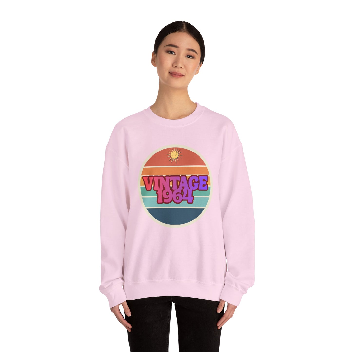Vintage 1964 Crewneck Sweatshirt — Retro Sunset Graphic Pullover