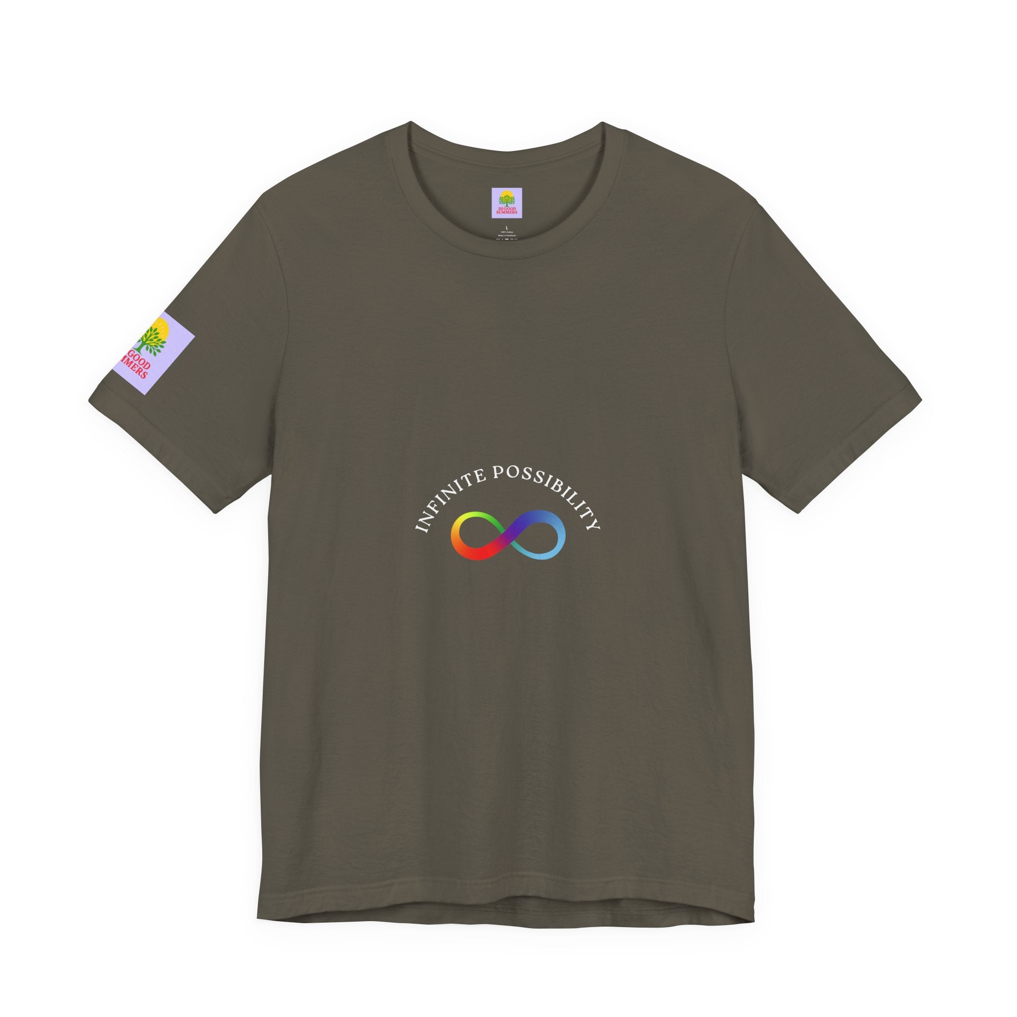 Colorful Infinity Symbol Unisex Tee, LGBTQ+ Pride T-shirt, Casual Everyday Wear, Gift for Friends, Creative Wardrobe Essential