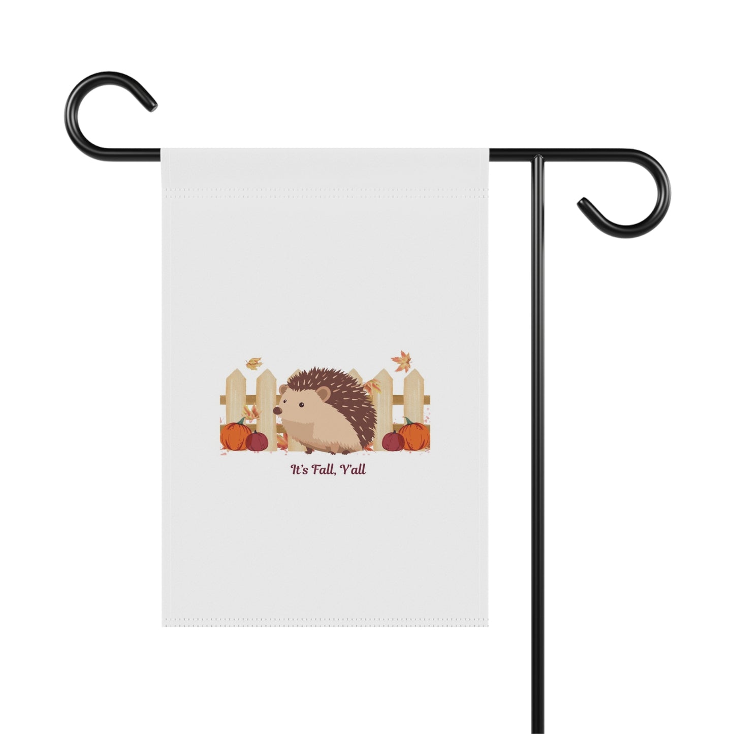Adorable Fall Garden Banner with Hedgehog Design, Seasonal Decor for Home, Fall Decorations, Autumn Garden Flag, Outdoor Welcome Sign