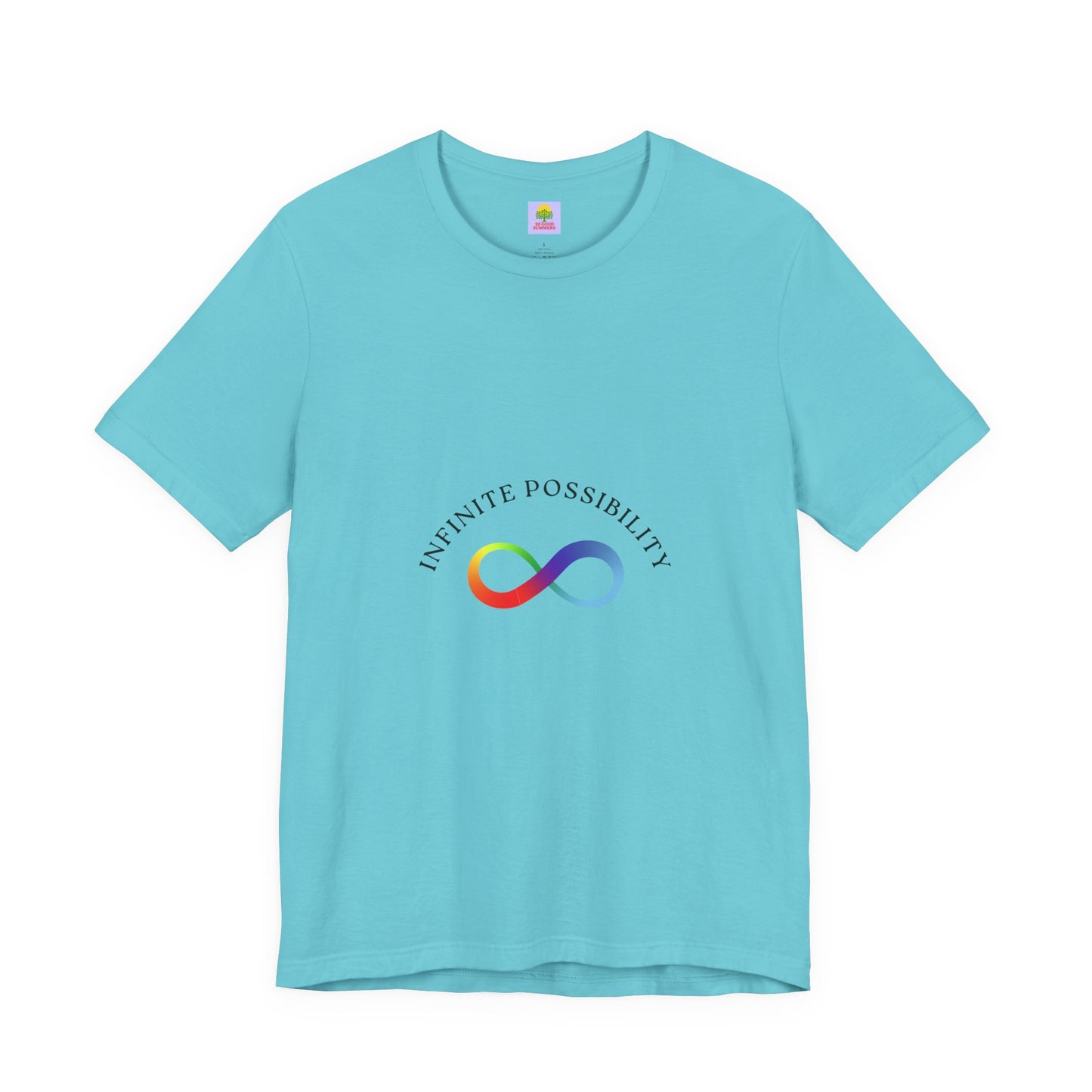 Colorful Infinite Possibility Tee, LGBTQ Pride Shirt, Inspirational Gift, Gender-Neutral Top, Positive Affirmation T-Shirt