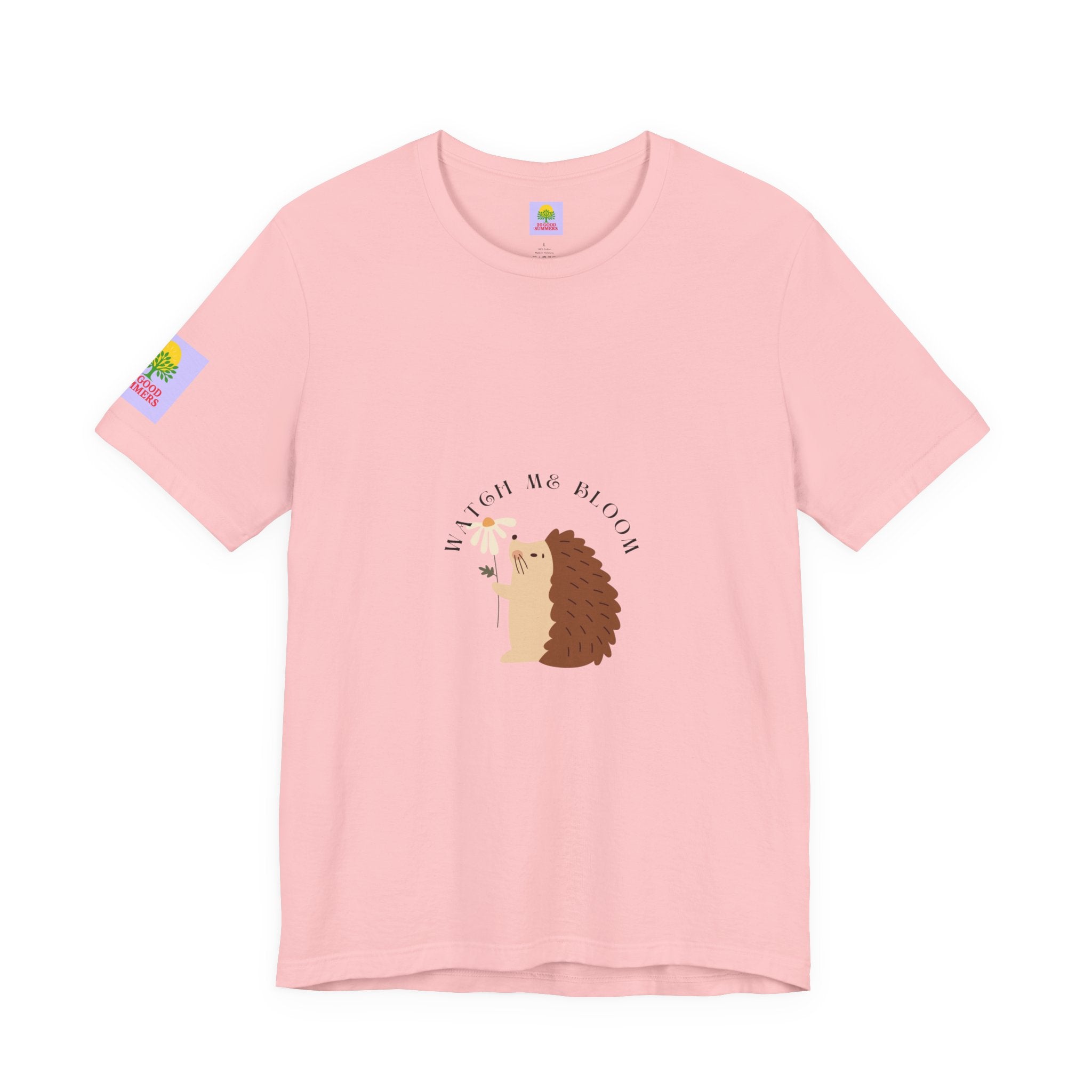 Watch Me Bloom Cute Hedgehog Graphic Tee - Fun, Quirky Design for Animal Lovers - Perfect Gift for Birthdays, Casual Wear, Nature Enthusiasts