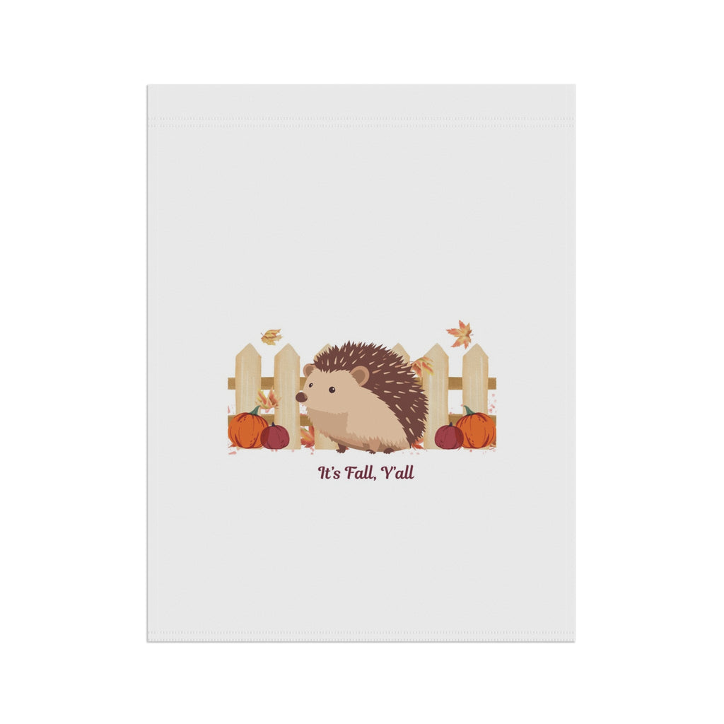 Adorable Fall Garden Banner with Hedgehog Design, Seasonal Decor for Home, Fall Decorations, Autumn Garden Flag, Outdoor Welcome Sign
