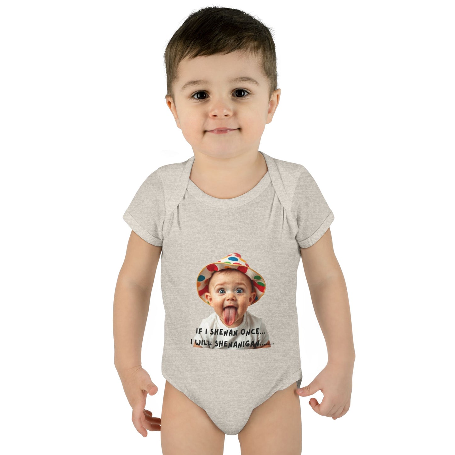 Humorous Infant Bodysuit - "If I Shenan Once, I Will Shenanigan!" Baby Outfit, Newborn Gift, Funny Baby Clothes, Cute Shower [...]