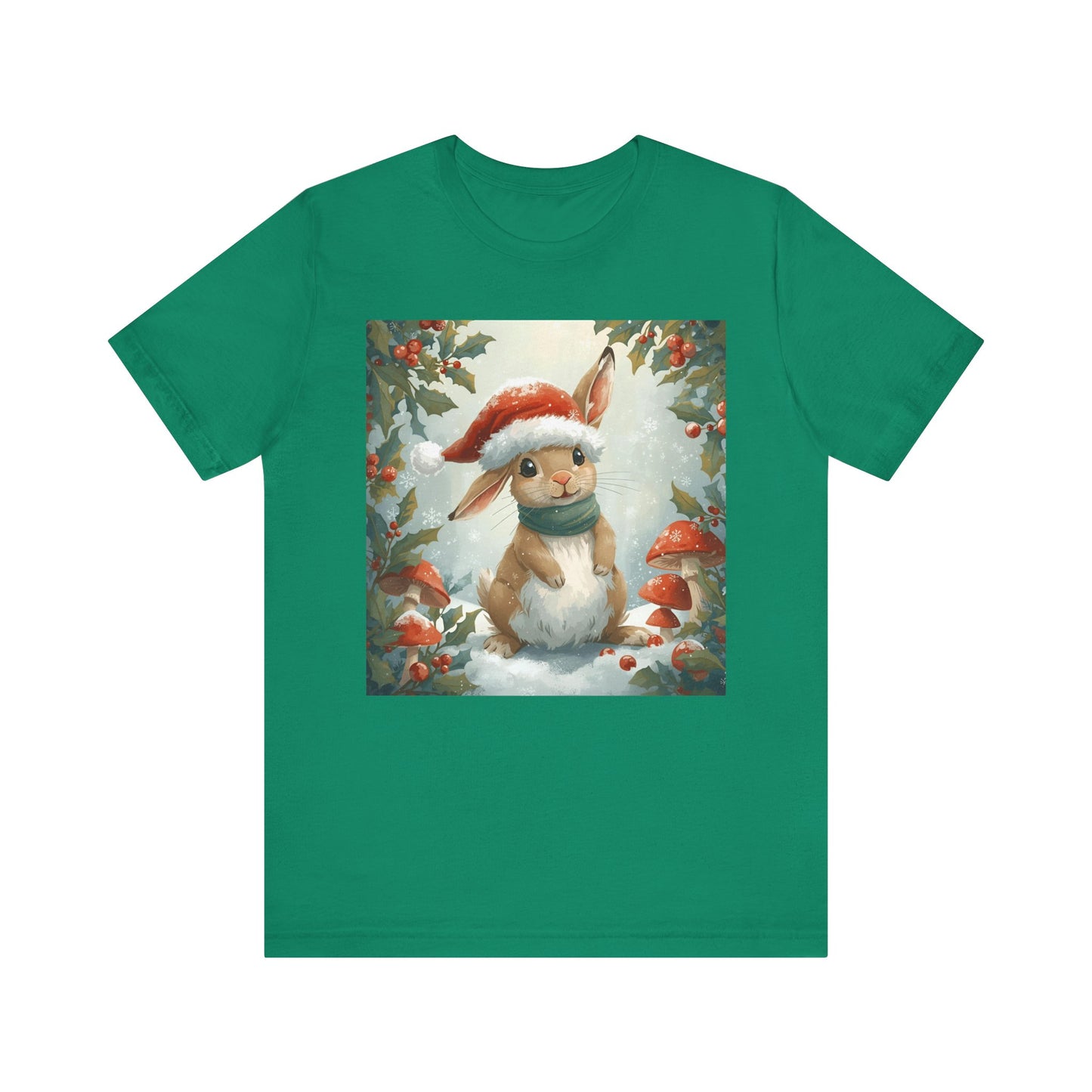 Festive Bunny T-Shirt | Holiday Wear, Cute Animal Tee, Unisex Gift, Christmas Apparel, Winter Fashion