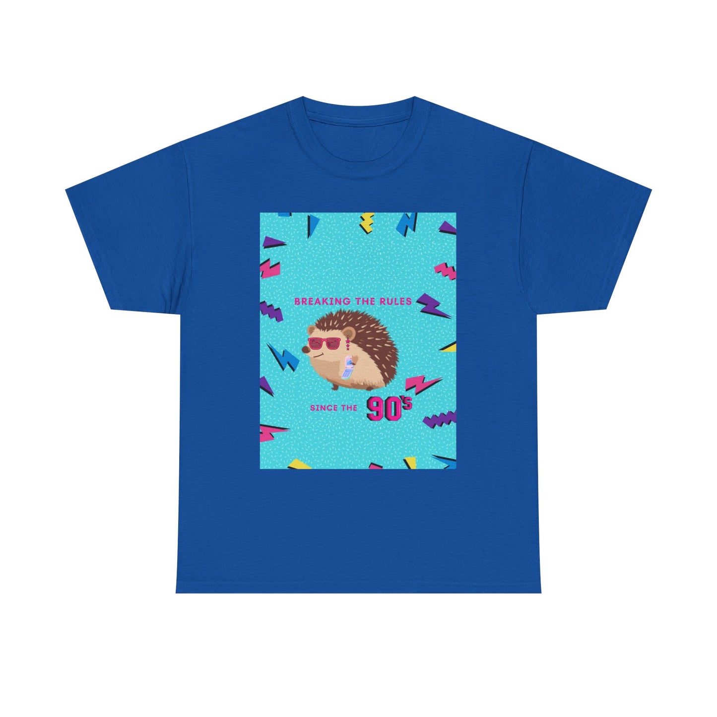 90s Vintage-Inspired Hedgehog Tee | Retro Cotton Shirt, Unisex Casual Wear, Perfect for Nostalgia Lovers, Gift for Birthdays, Summer Outings