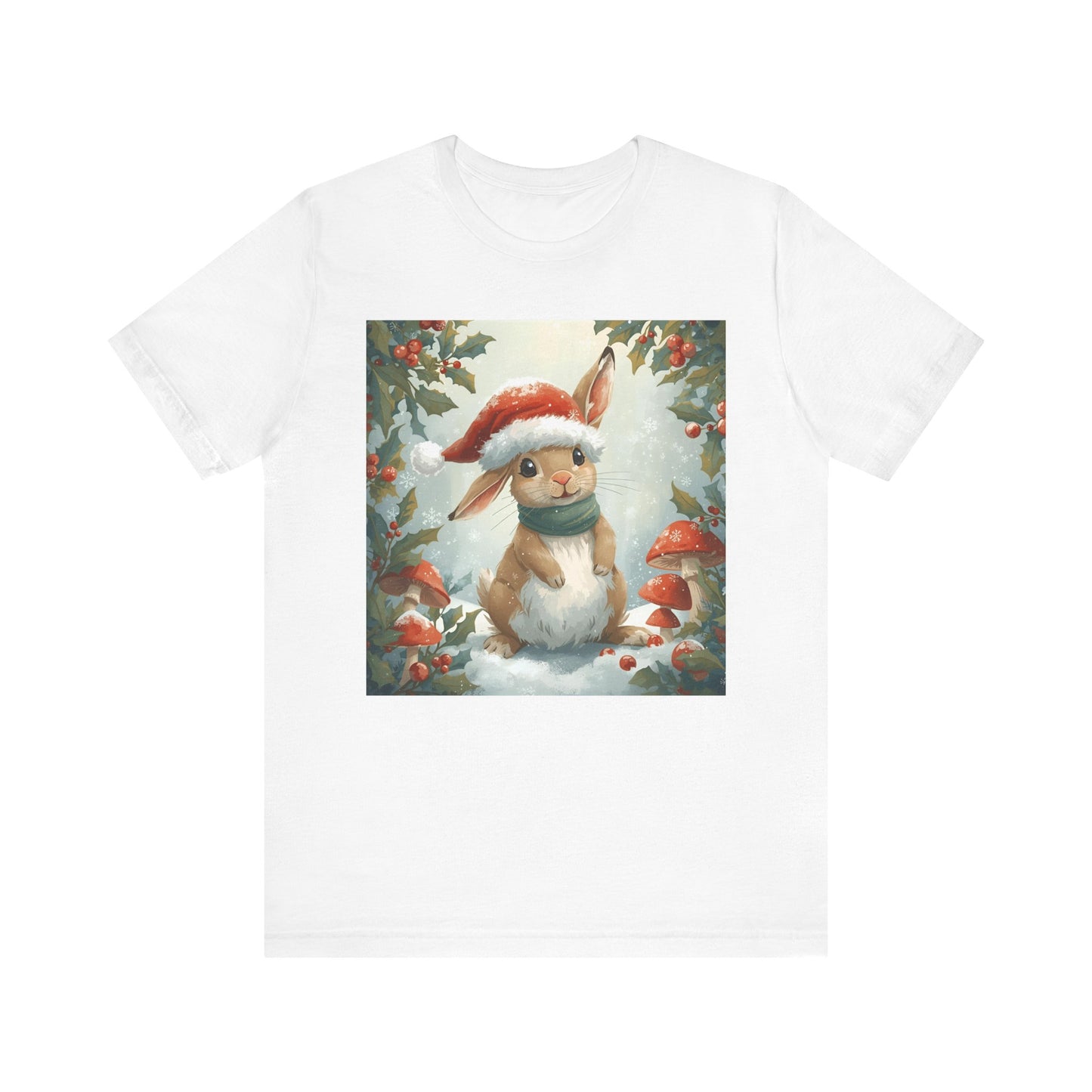 Festive Bunny T-Shirt | Holiday Wear, Cute Animal Tee, Unisex Gift, Christmas Apparel, Winter Fashion