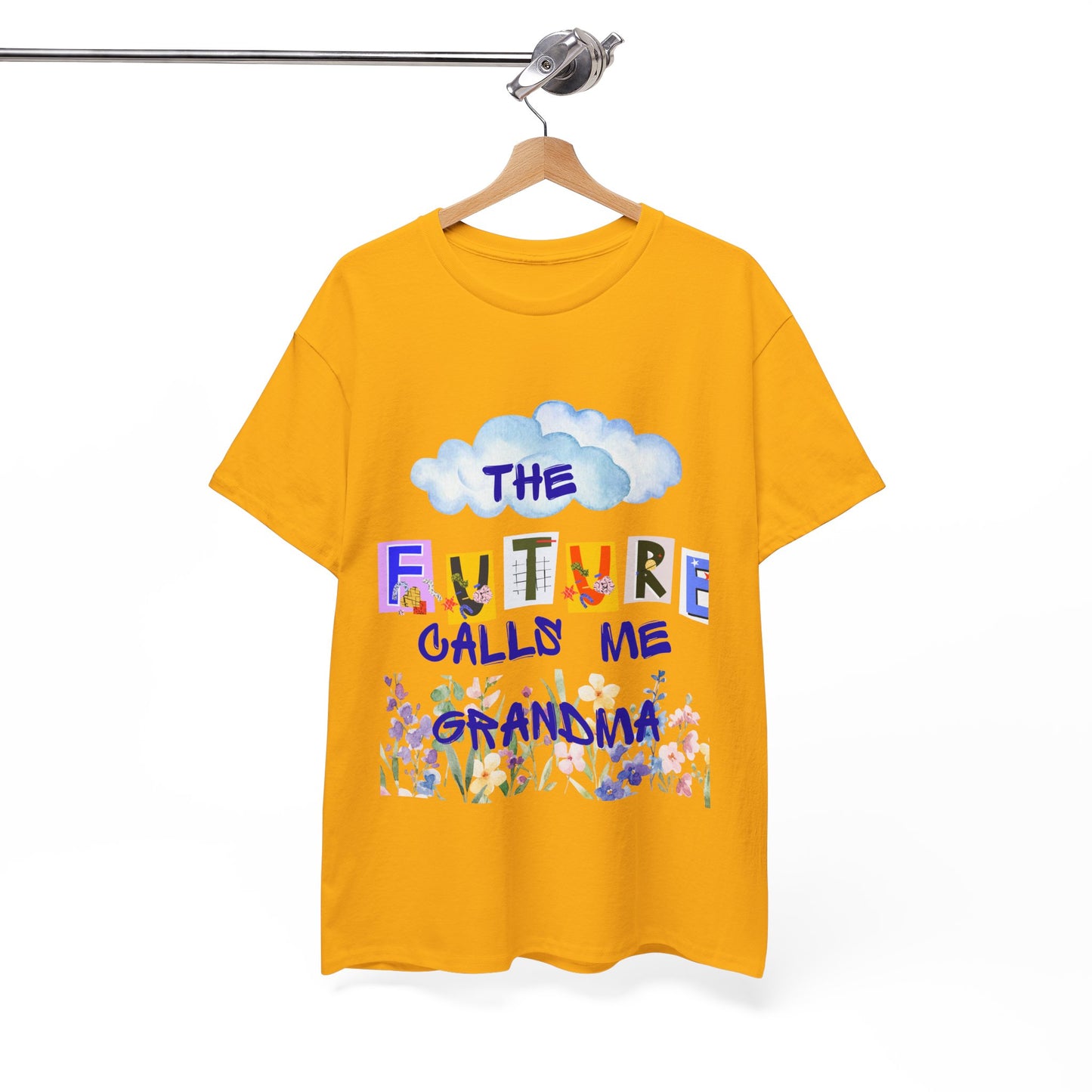 The Future Calls Me Grandma Tee, Unisex Cotton T-Shirt for Grandparents, Birthday Gift, Baby Shower, Family Gatherings, Fun Statement Tee