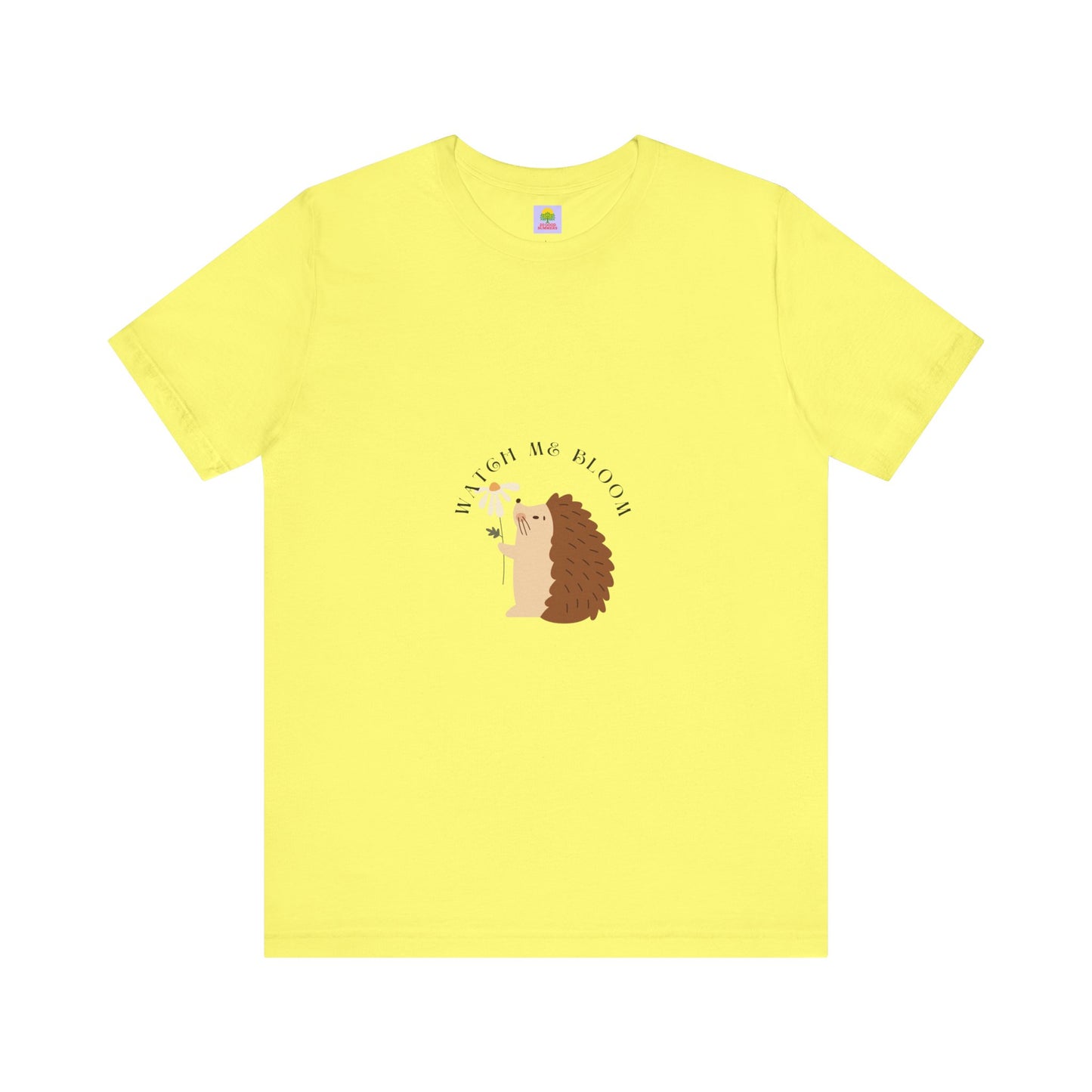 Watch Me Bloom Cute Hedgehog Graphic Tee - Fun, Quirky Design for Animal Lovers - Perfect Gift for Birthdays, Casual Wear, Nature Enthusiasts
