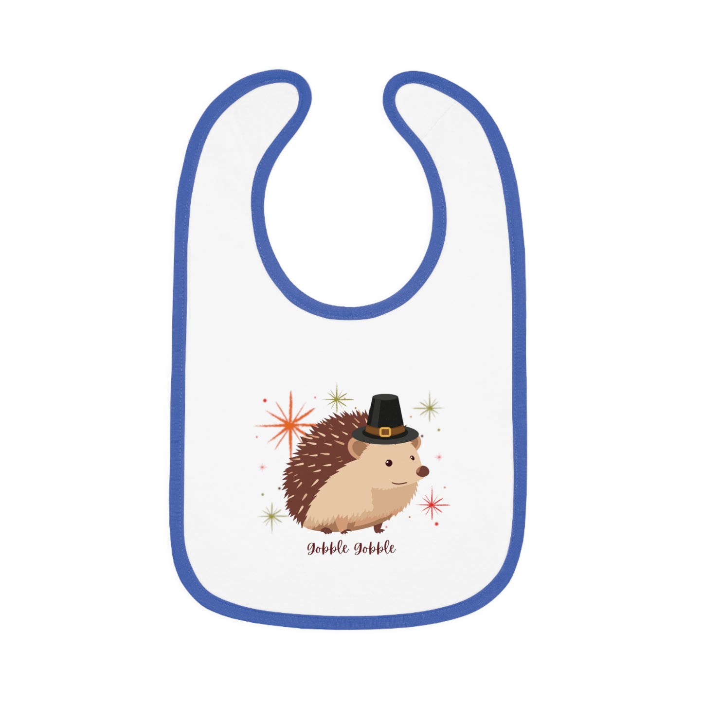Cute Hedgehog Thanksgiving Baby Bib, Baby Shower Gift Idea, Cute Animal Bib, Toddler Bibs, Hedgehog Theme