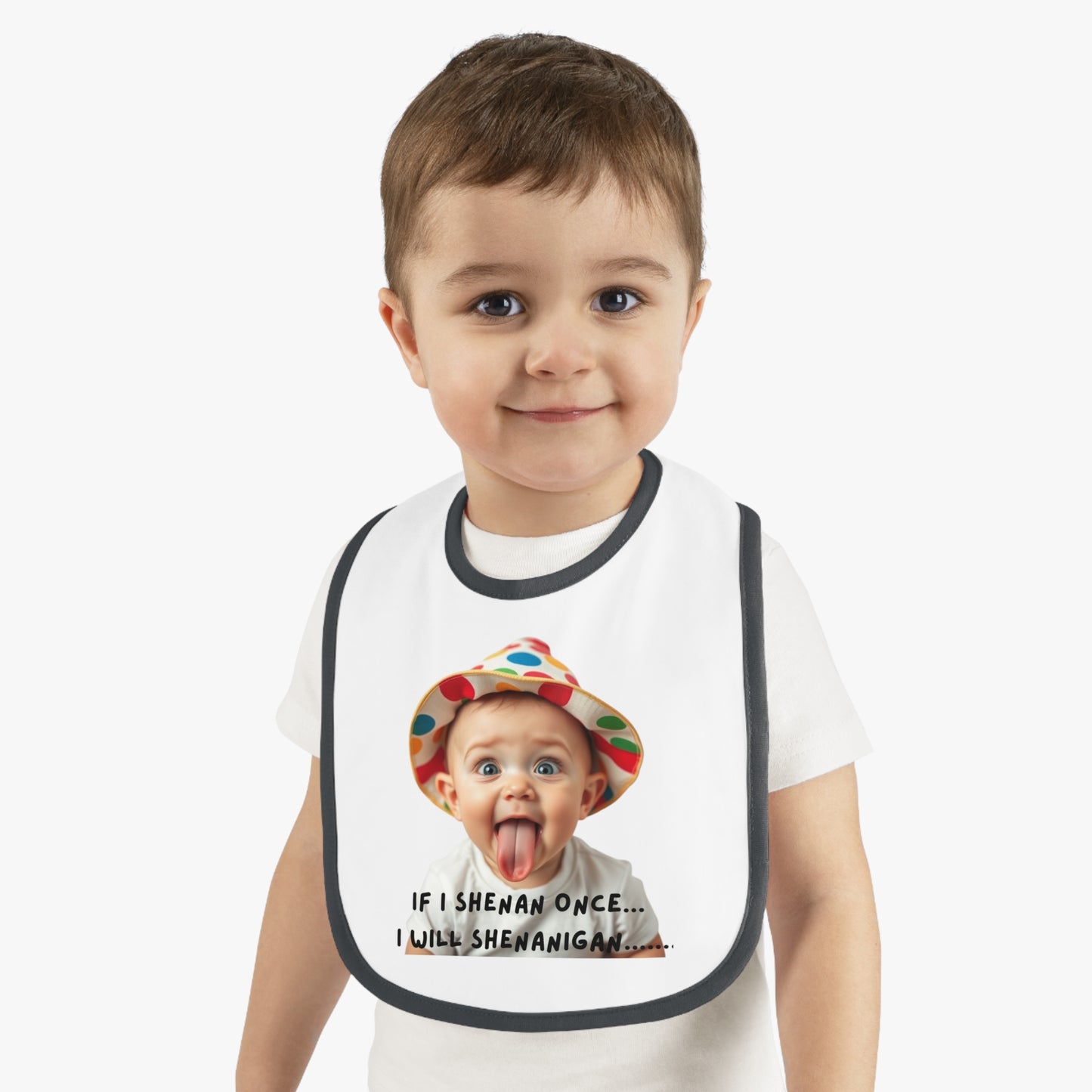 Whimsical Baby Bib with Playful Design, Ideal for New Parents, Baby Showers, and Laugh-Filled Mealtimes