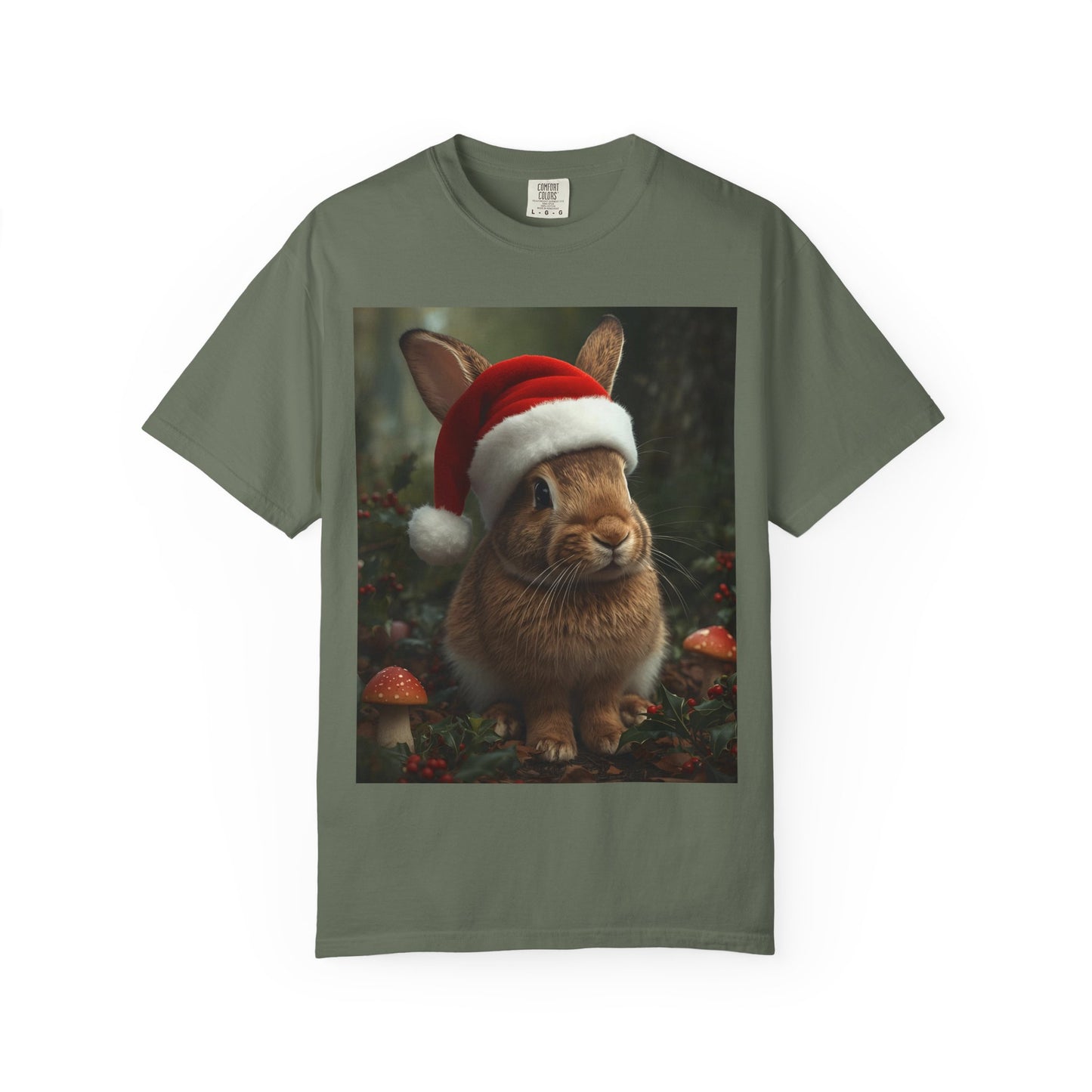Festive Bunny T-Shirt, Funny Christmas Tee, Cute Holiday Shirt, Animal Lover Gift, Winter Apparel