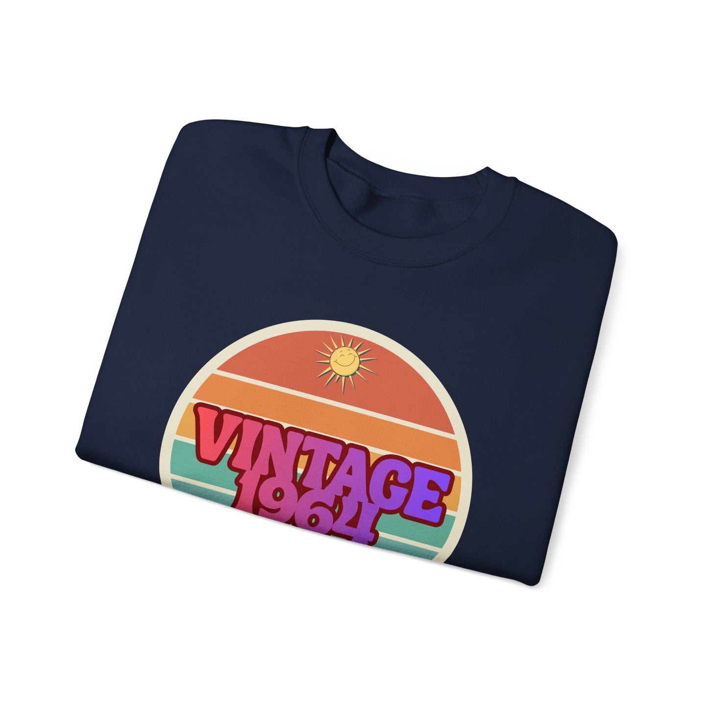 Vintage 1964 Crewneck Sweatshirt — Retro Sunset Graphic Pullover