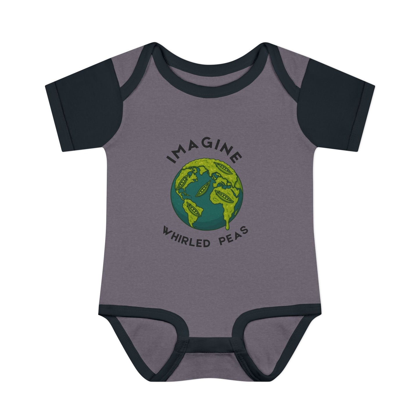 Earth-Themed Infant Bodysuit - Imagine Whirled Peas, Cute Baby Clothes, Unique Baby Shower Gift, Eco-Friendly Apparel, Baby Gift Idea