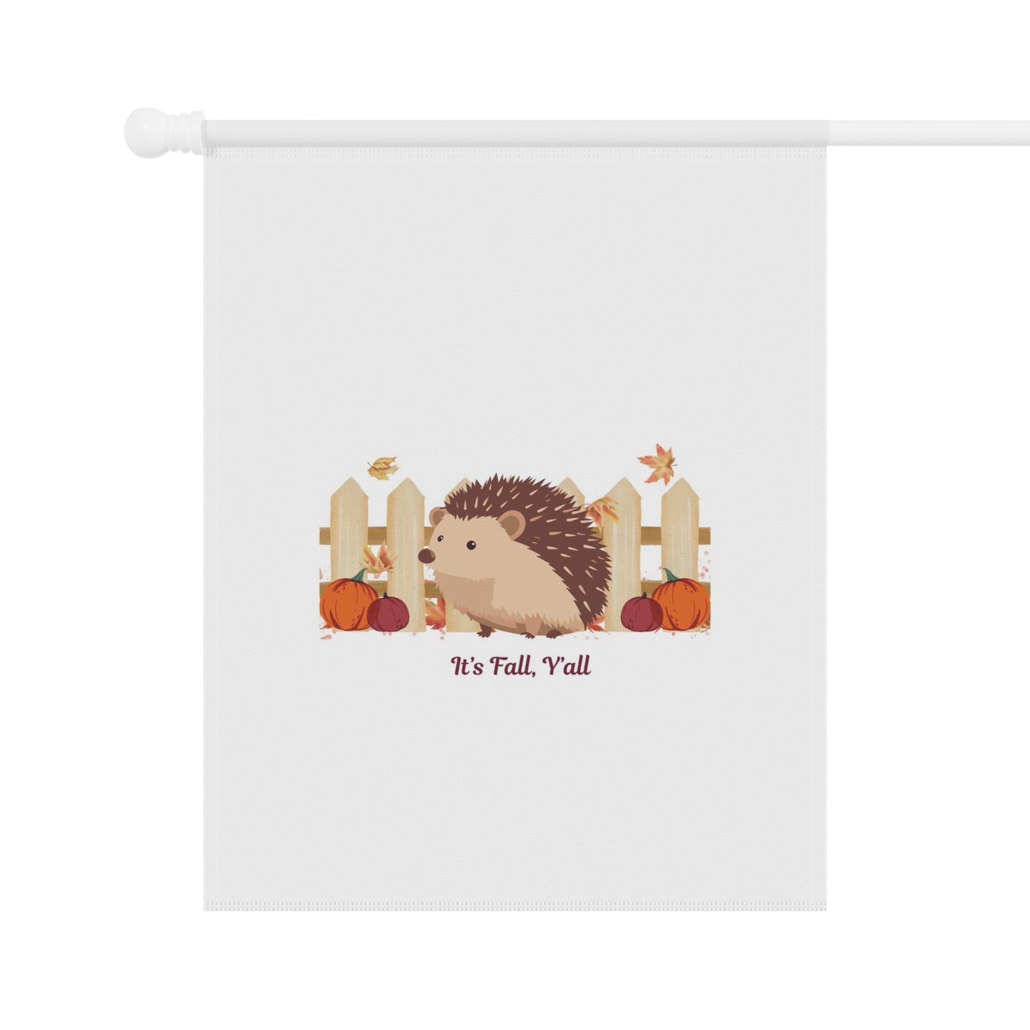 Adorable Fall Garden Banner with Hedgehog Design, Seasonal Decor for Home, Fall Decorations, Autumn Garden Flag, Outdoor Welcome Sign