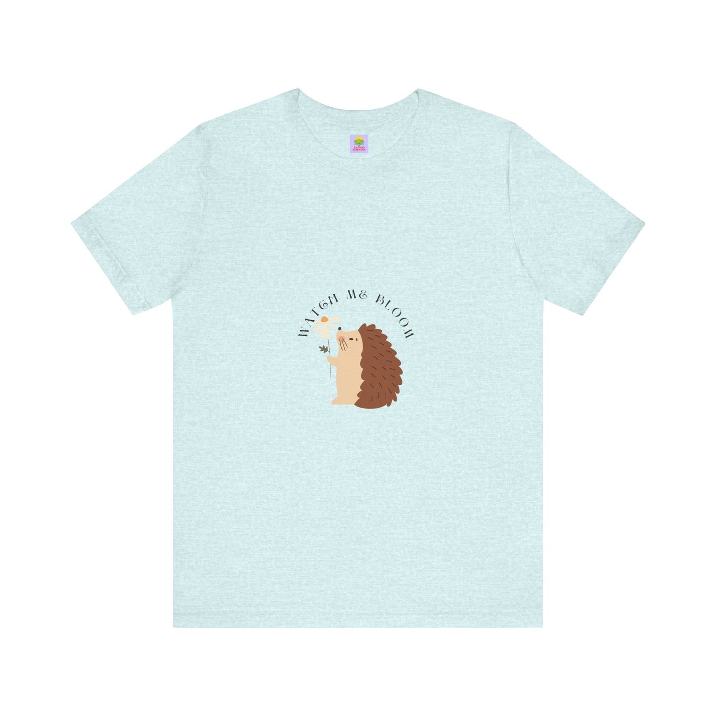 Watch Me Bloom Cute Hedgehog Graphic Tee - Fun, Quirky Design for Animal Lovers - Perfect Gift for Birthdays, Casual Wear, Nature Enthusiasts